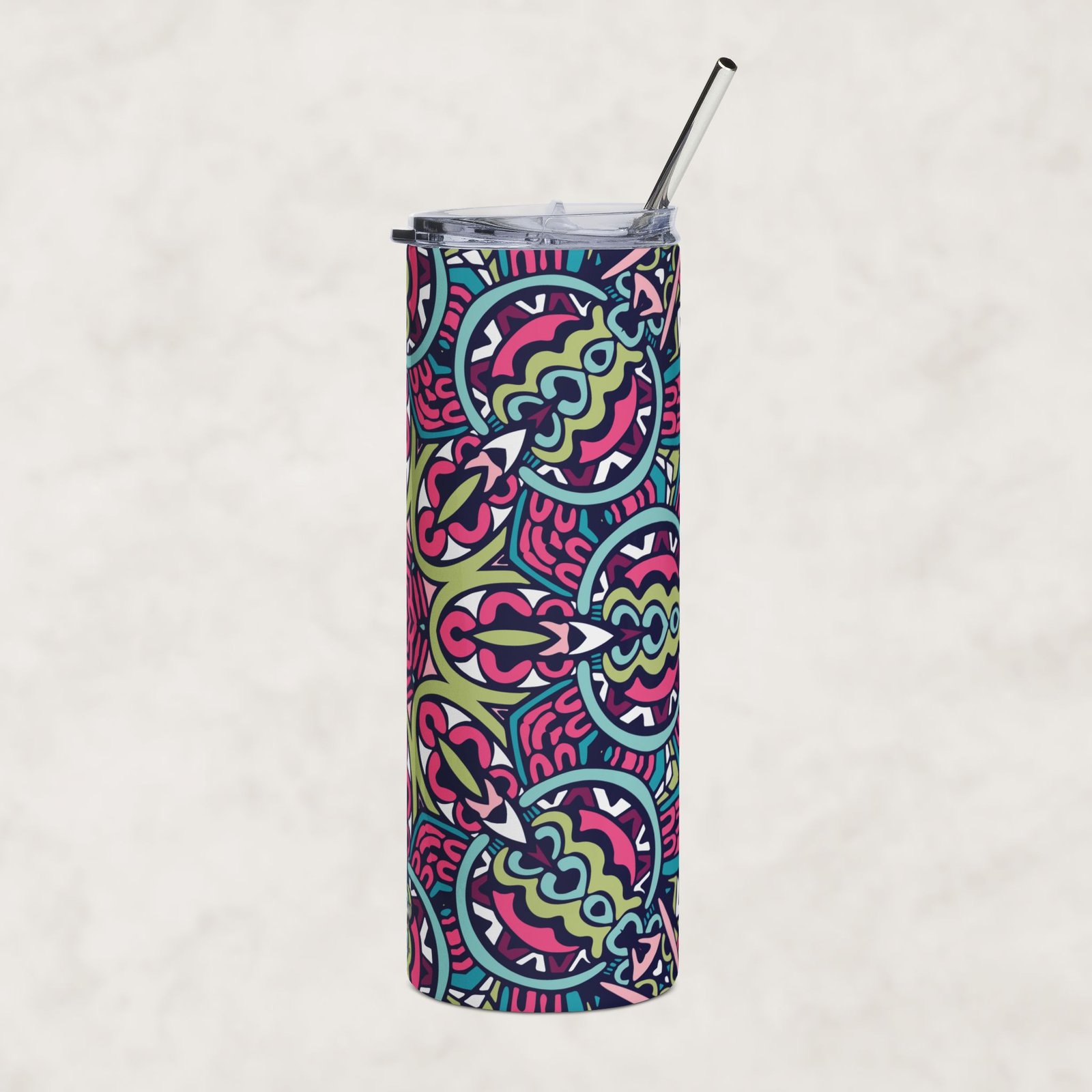Electric Orbit Mandala | 20oz Stainless Steel Tumbler - Image 4