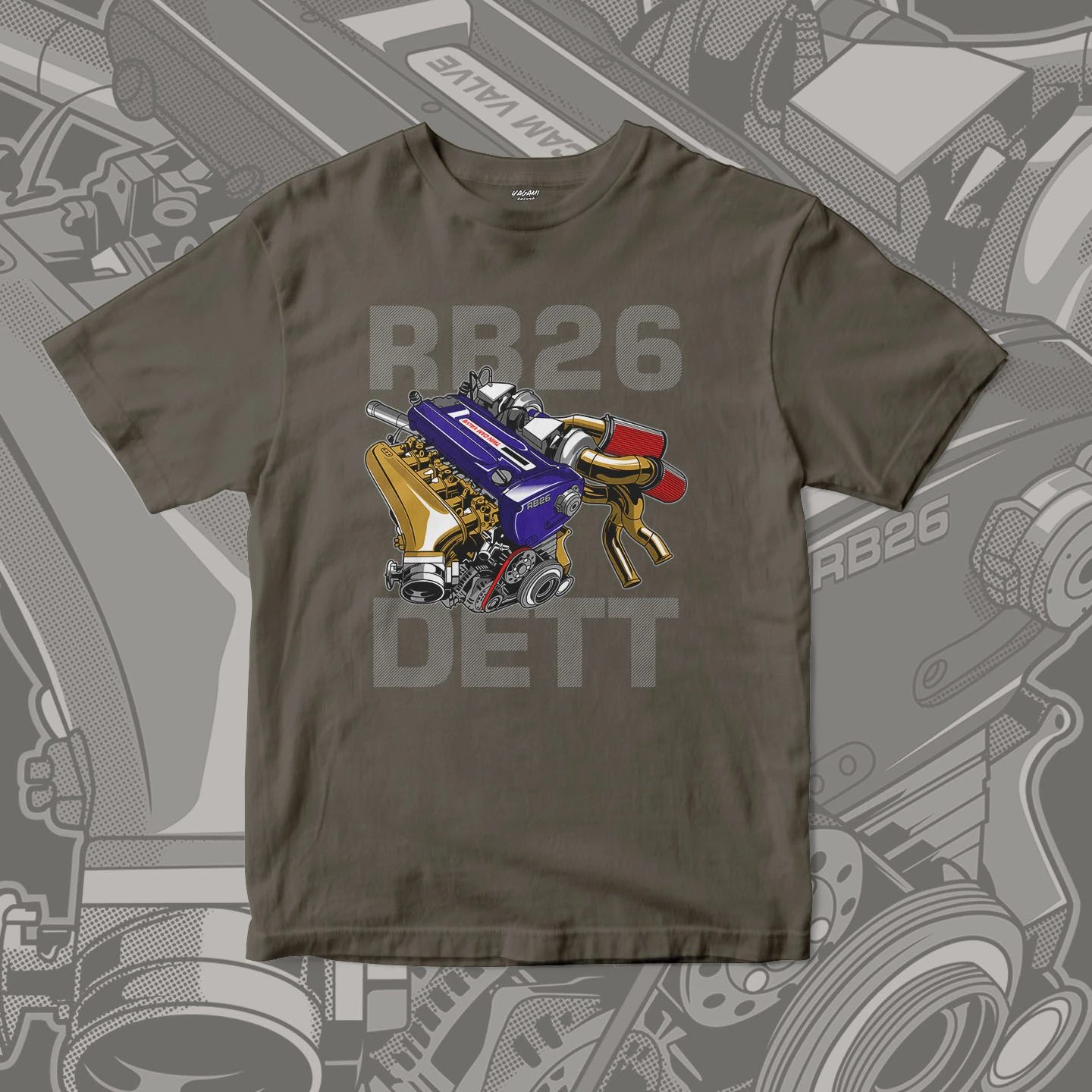 Twin Turbo Engine | Unisex Jersey Short Sleeve Tee - Image 14