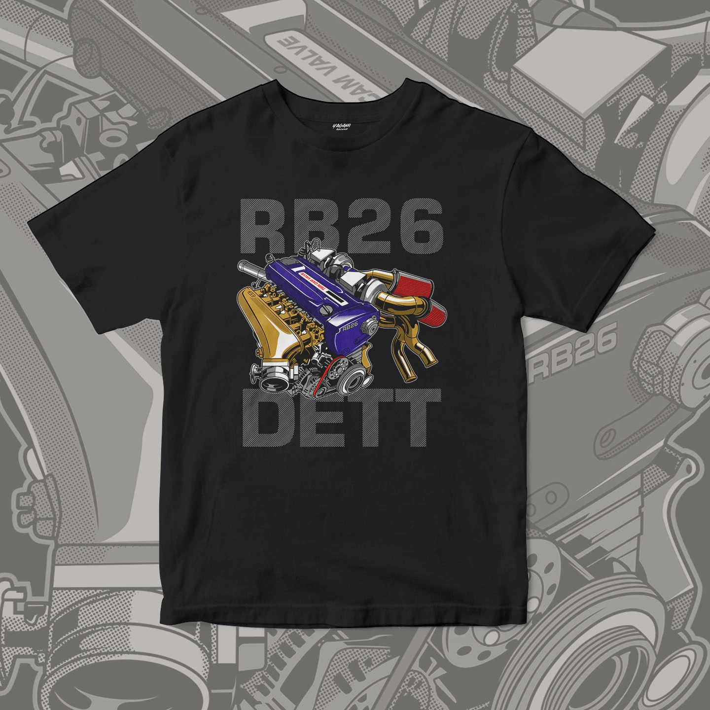 Twin Turbo Engine | Unisex Jersey Short Sleeve Tee - Image 3