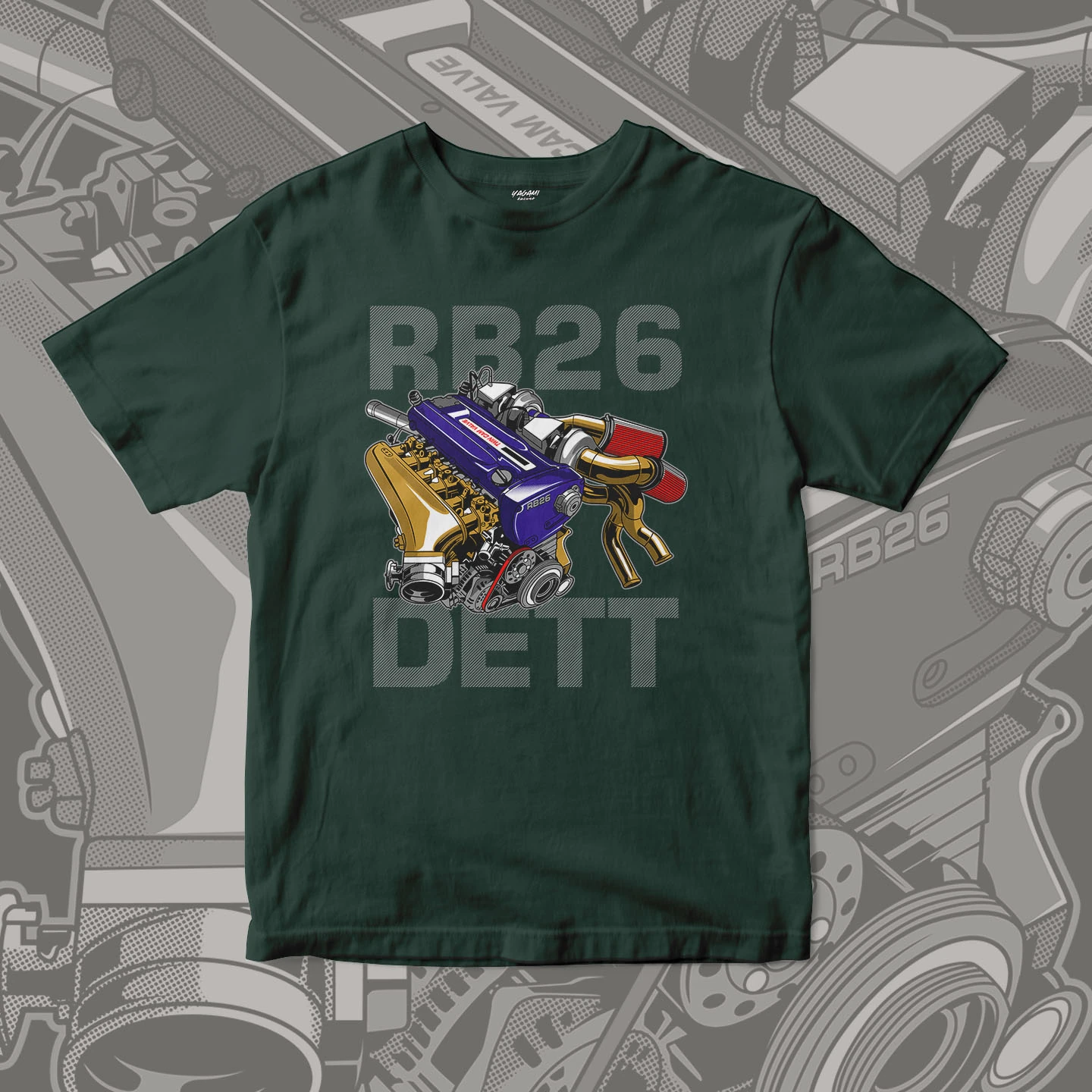 Twin Turbo Engine | Unisex Jersey Short Sleeve Tee - Image 10