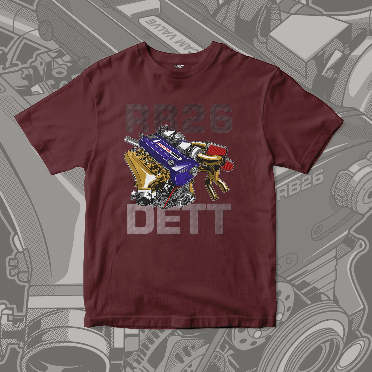Twin Turbo Engine | Unisex Jersey Short Sleeve Tee - Image 9