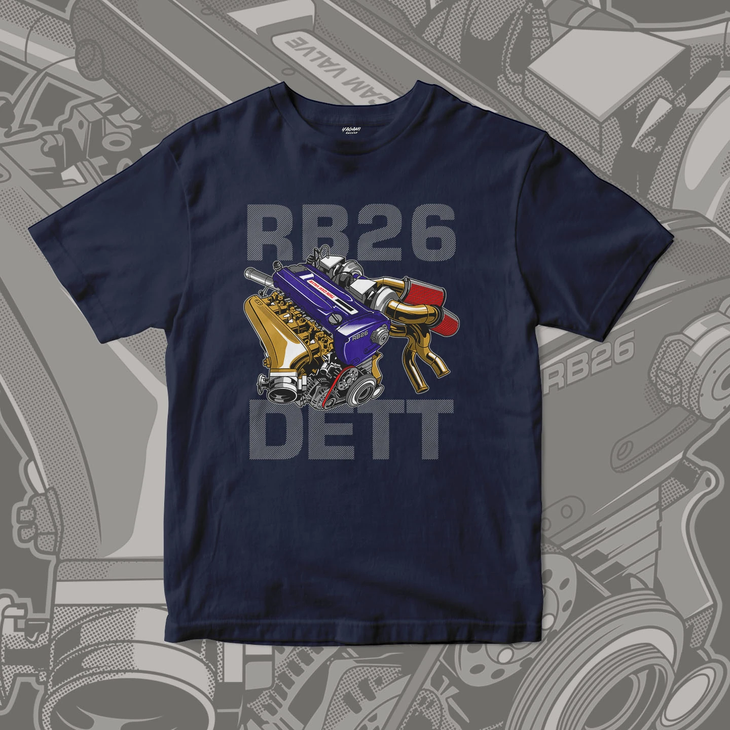 Twin Turbo Engine | Unisex Jersey Short Sleeve Tee - Image 8