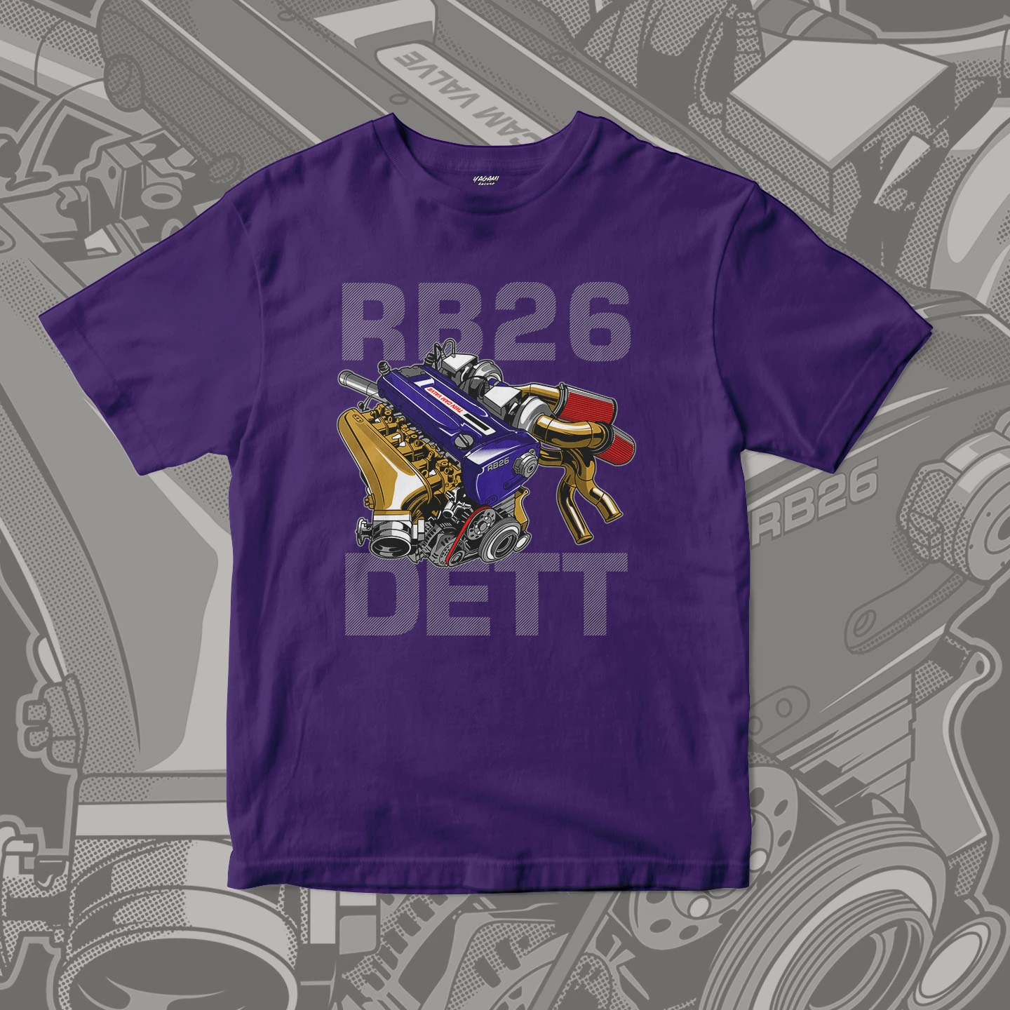 Twin Turbo Engine | Unisex Jersey Short Sleeve Tee - Image 6