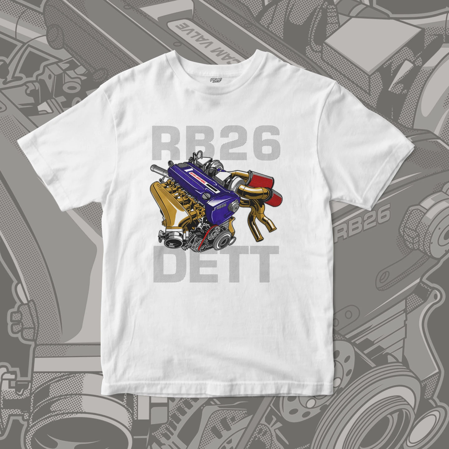 Twin Turbo Engine | Unisex Jersey Short Sleeve Tee - Image 4