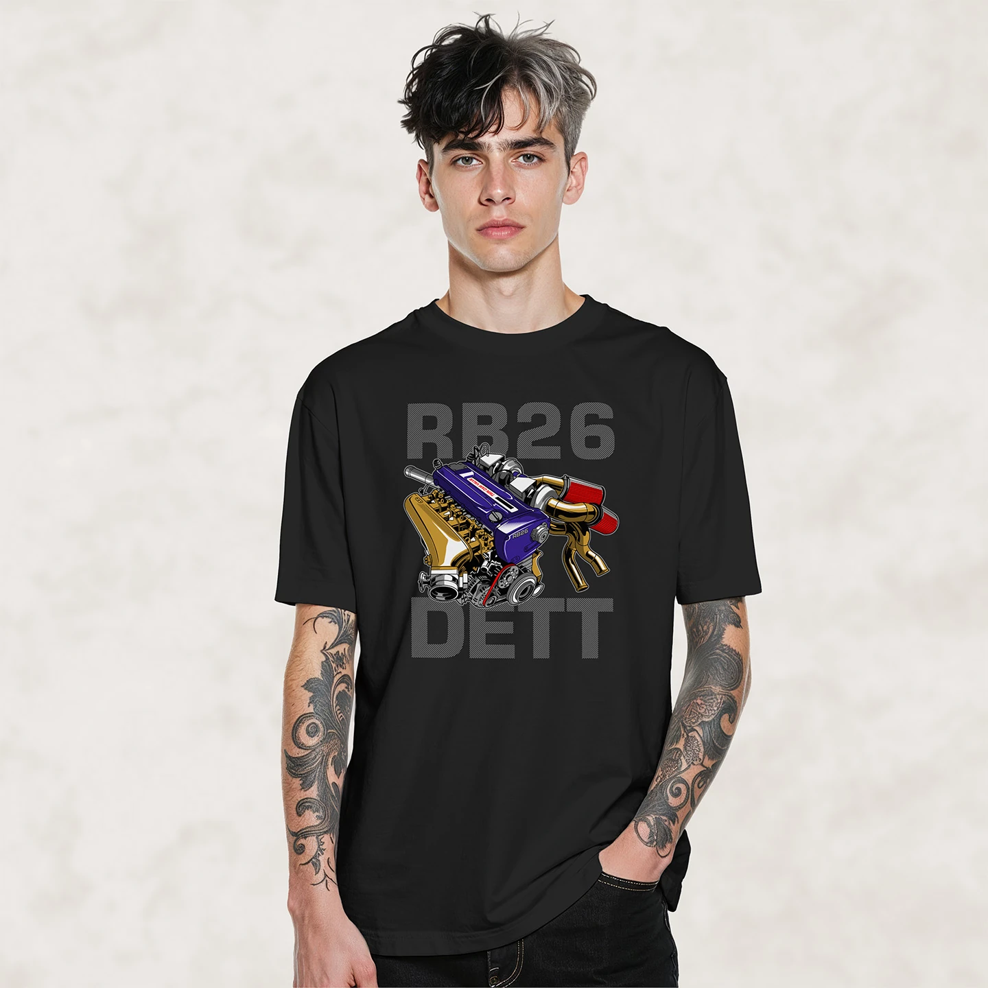 Twin Turbo Engine | Unisex Jersey Short Sleeve Tee - Image 2