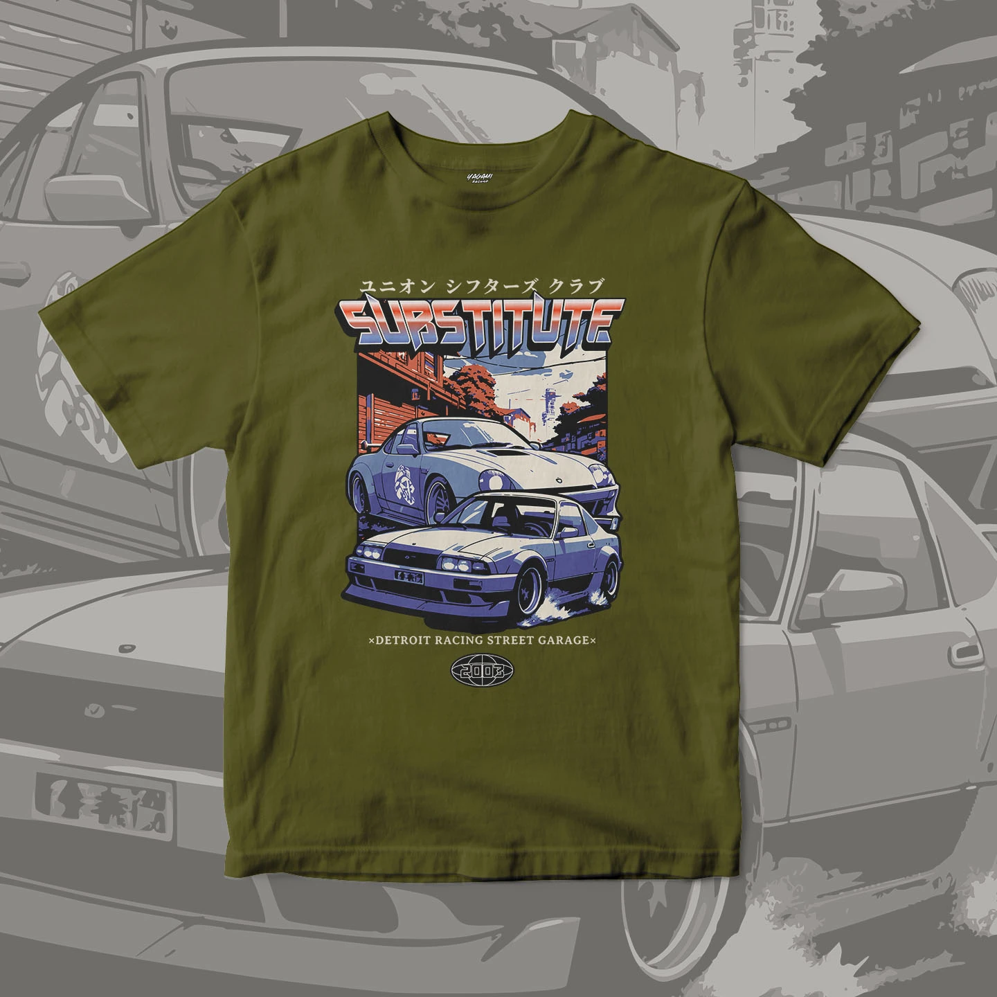 Retro Street Garage | Unisex Jersey Short Sleeve Tee - Image 6