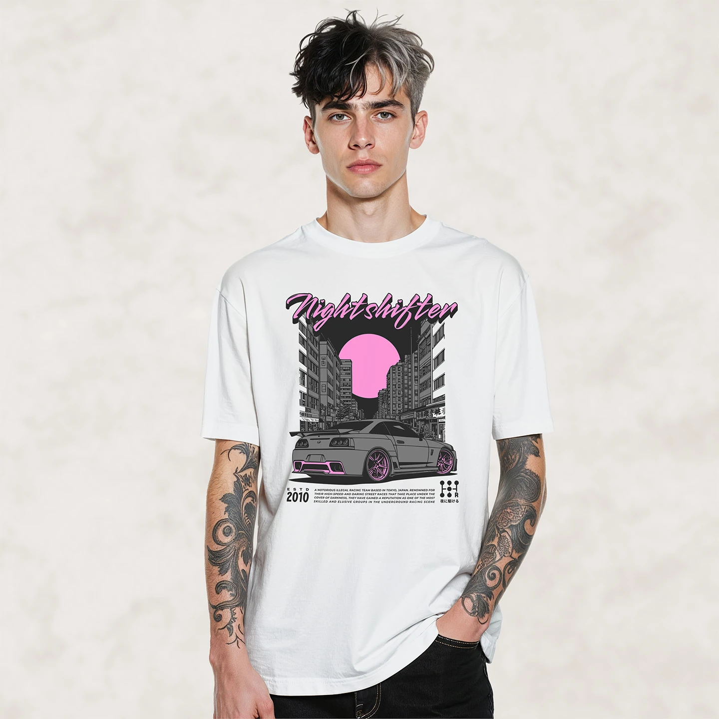 Nightshift Street Racer | Unisex Jersey Short Sleeve Tee - Image 2