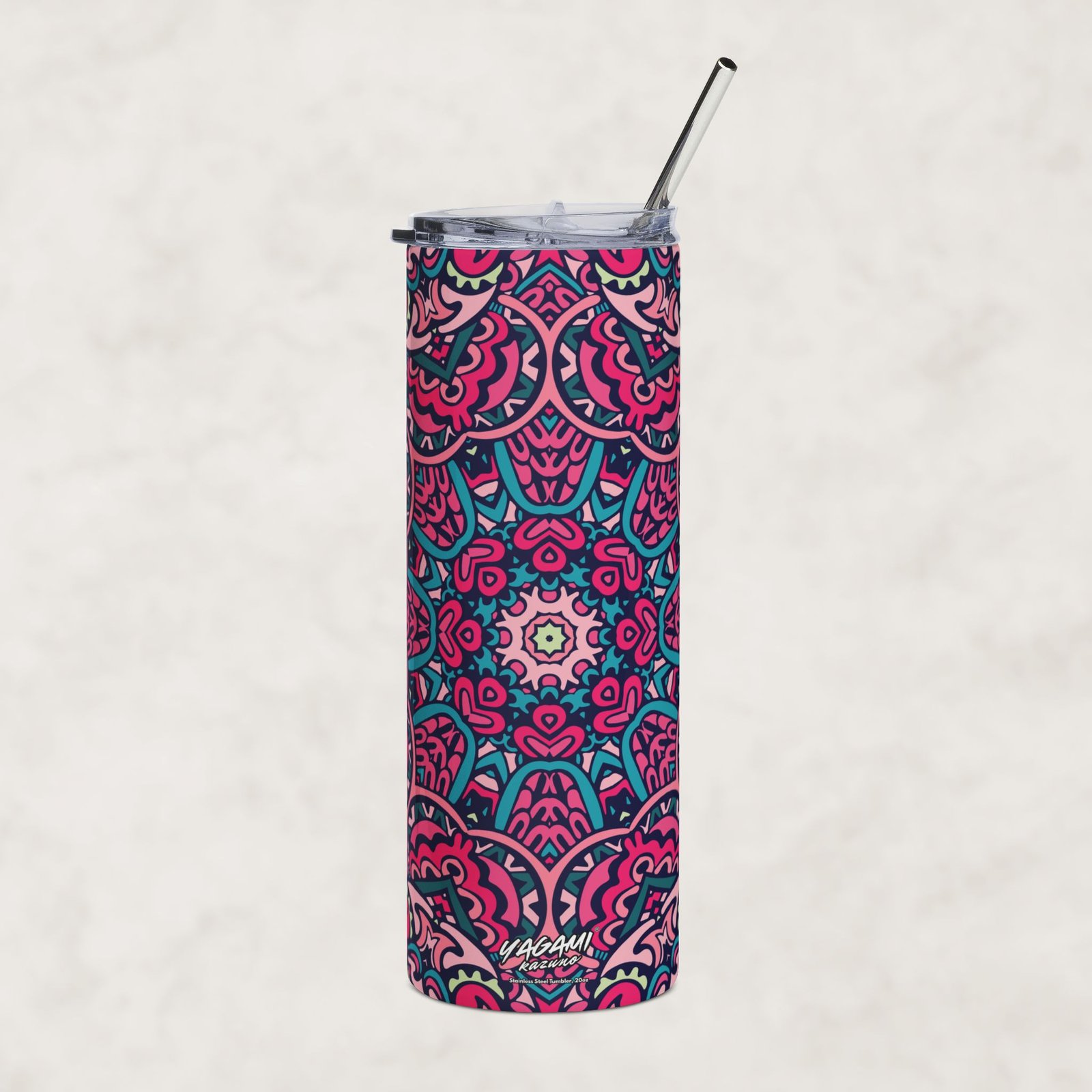 Pink Paisley Mandala | 20oz Stainless Steel Tumbler