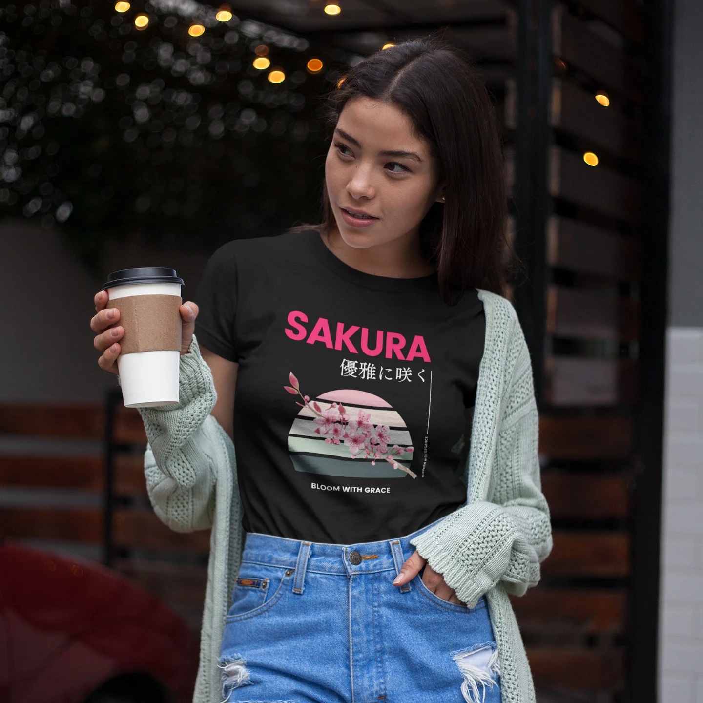 Sakura Bloom Grace | Unisex Jersey Short Sleeve Tee - Image 2