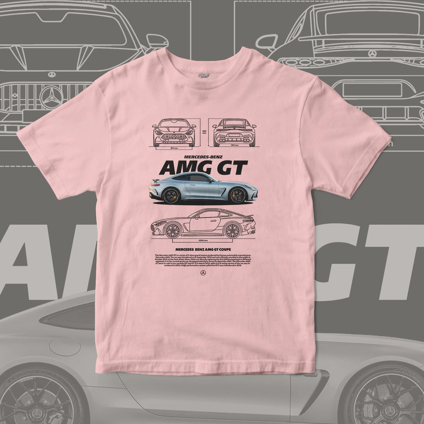 Grand Touring Blueprint | Unisex Jersey Short Sleeve Tee - Image 8