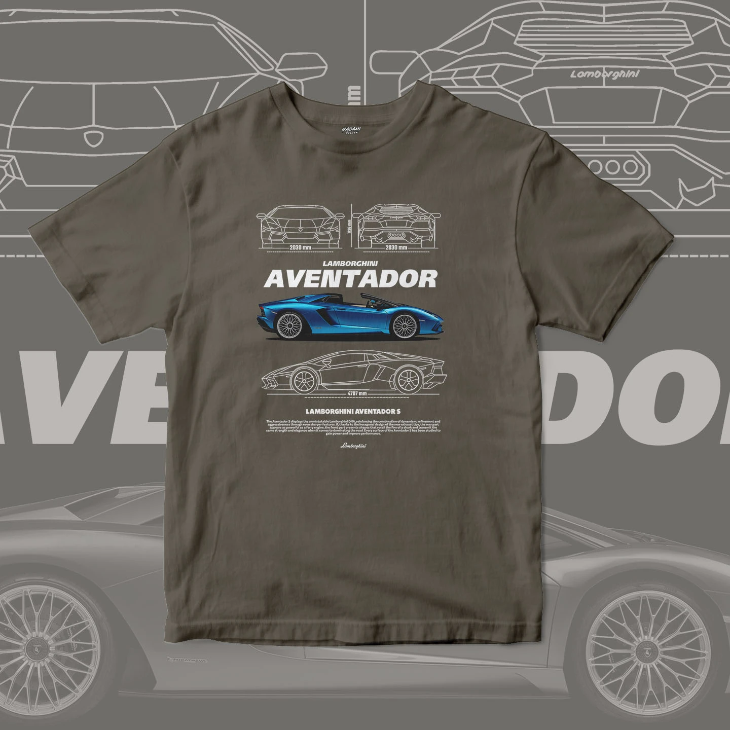 Blue V12 Roadster Blueprint | Unisex Jersey Short Sleeve Tee - Image 18