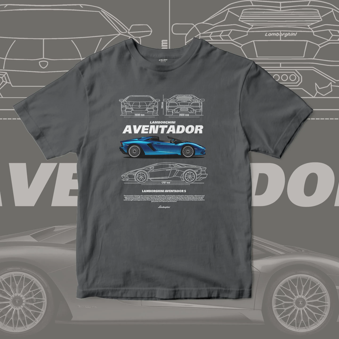 Blue V12 Roadster Blueprint | Unisex Jersey Short Sleeve Tee - Image 17