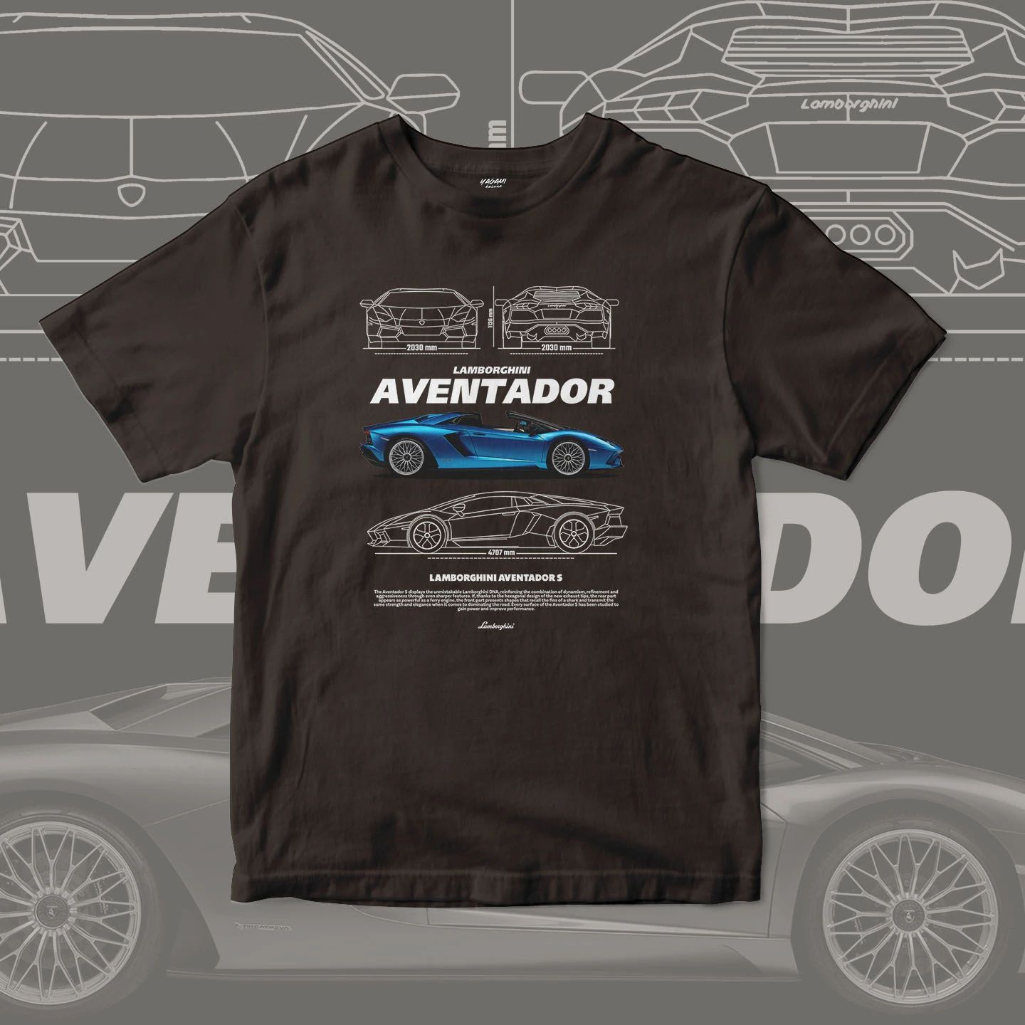 Blue V12 Roadster Blueprint | Unisex Jersey Short Sleeve Tee - Image 16