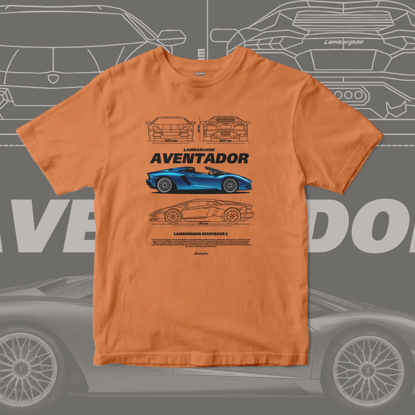 Blue V12 Roadster Blueprint | Unisex Jersey Short Sleeve Tee - Image 8