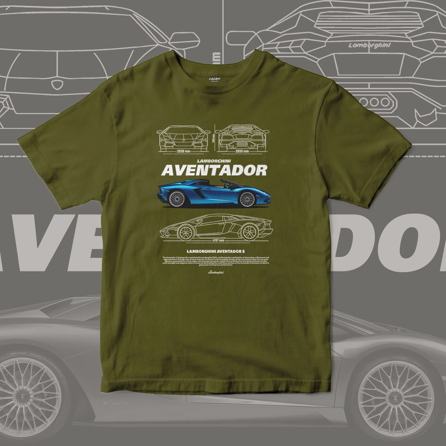 Blue V12 Roadster Blueprint | Unisex Jersey Short Sleeve Tee - Image 11