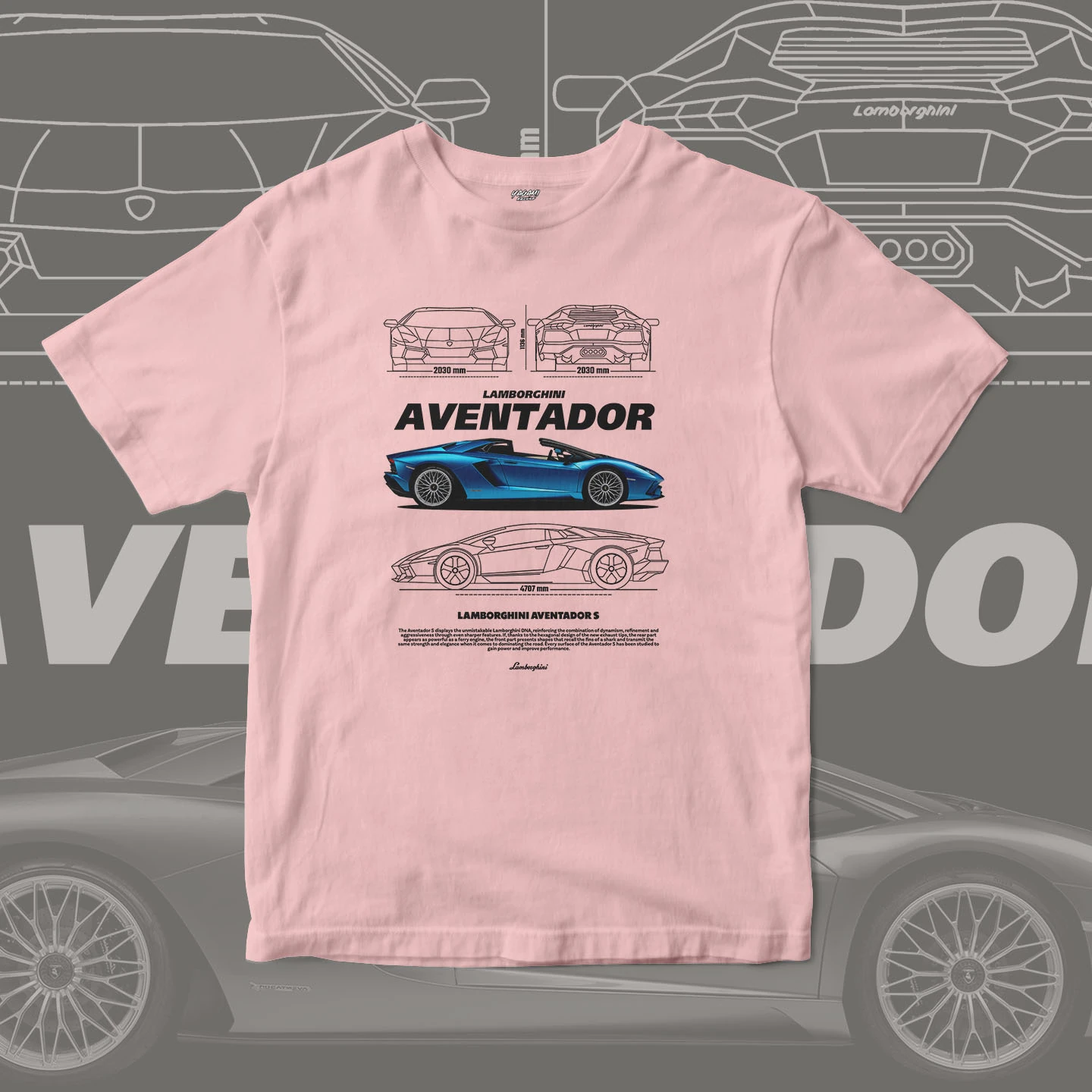 Blue V12 Roadster Blueprint | Unisex Jersey Short Sleeve Tee - Image 7