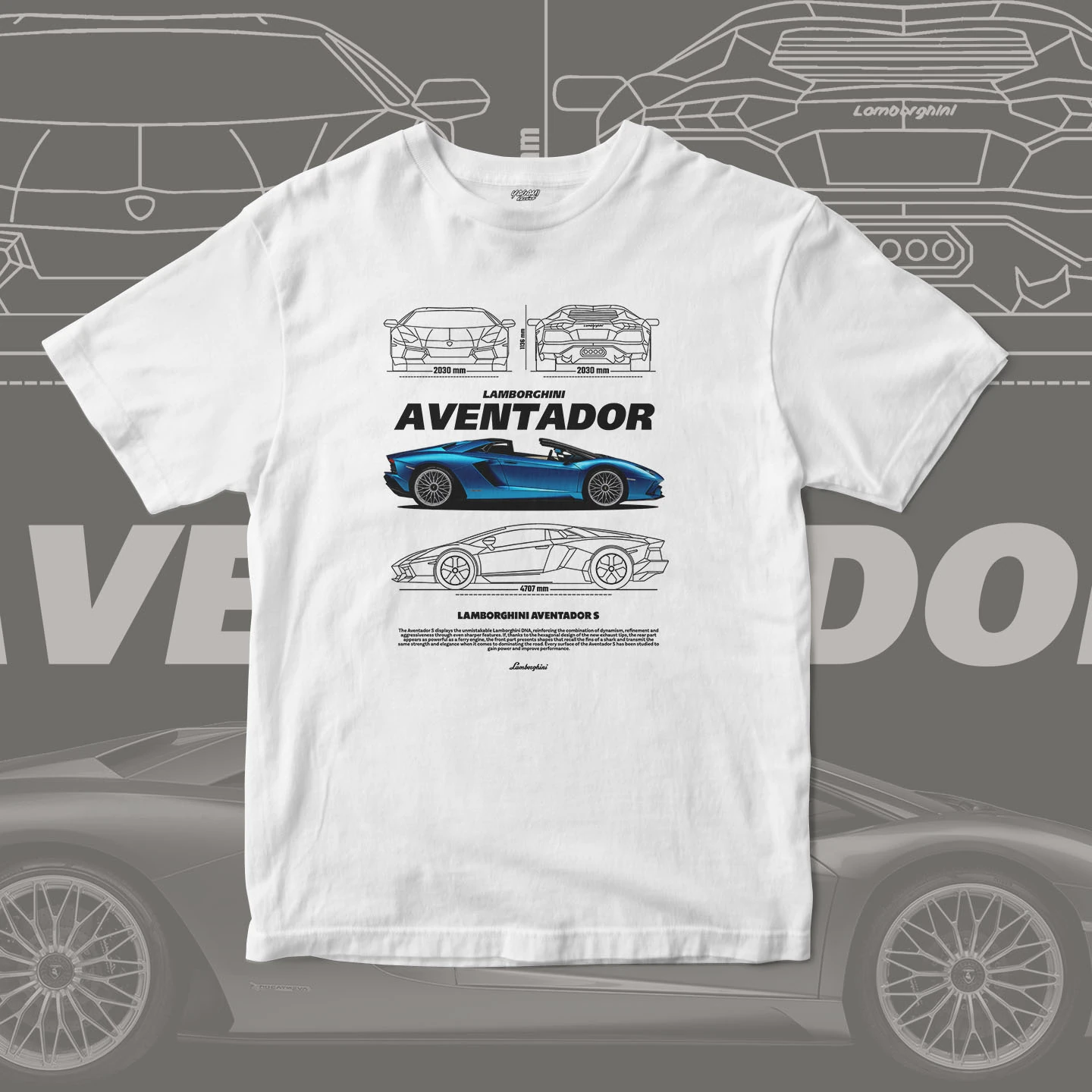 Blue V12 Roadster Blueprint | Unisex Jersey Short Sleeve Tee - Image 5
