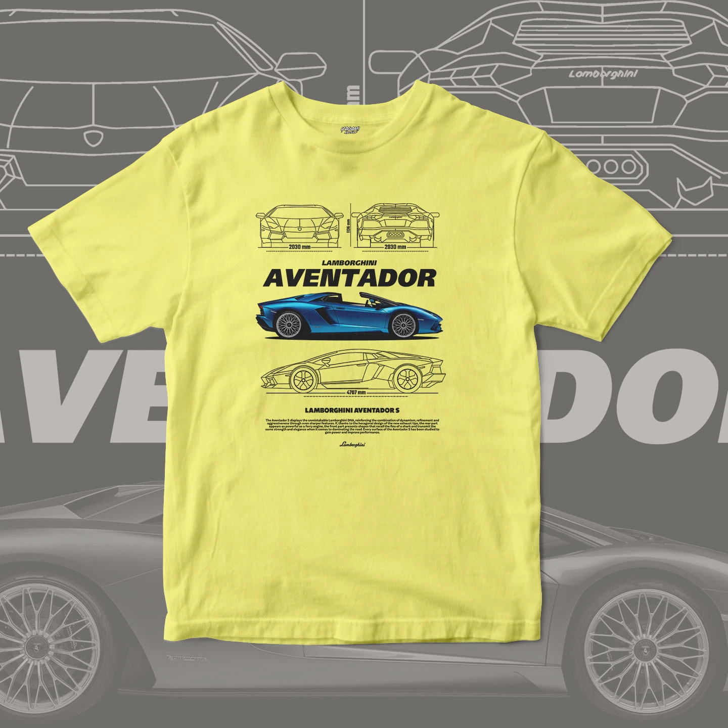 Blue V12 Roadster Blueprint | Unisex Jersey Short Sleeve Tee - Image 4