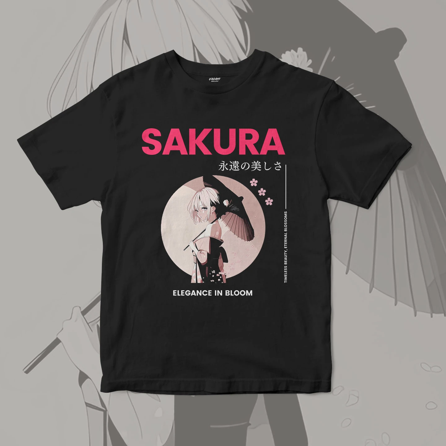 Sakura Umbrella Elegance | Unisex Jersey Short Sleeve Tee - Image 3