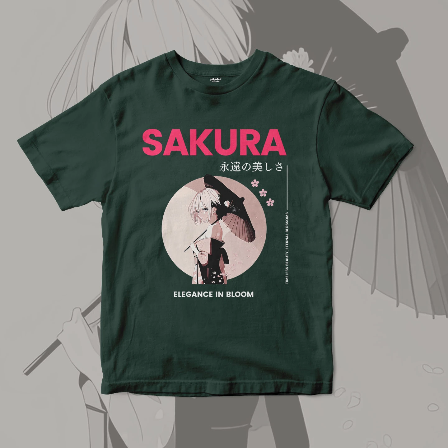 Sakura Umbrella Elegance | Unisex Jersey Short Sleeve Tee - Image 10