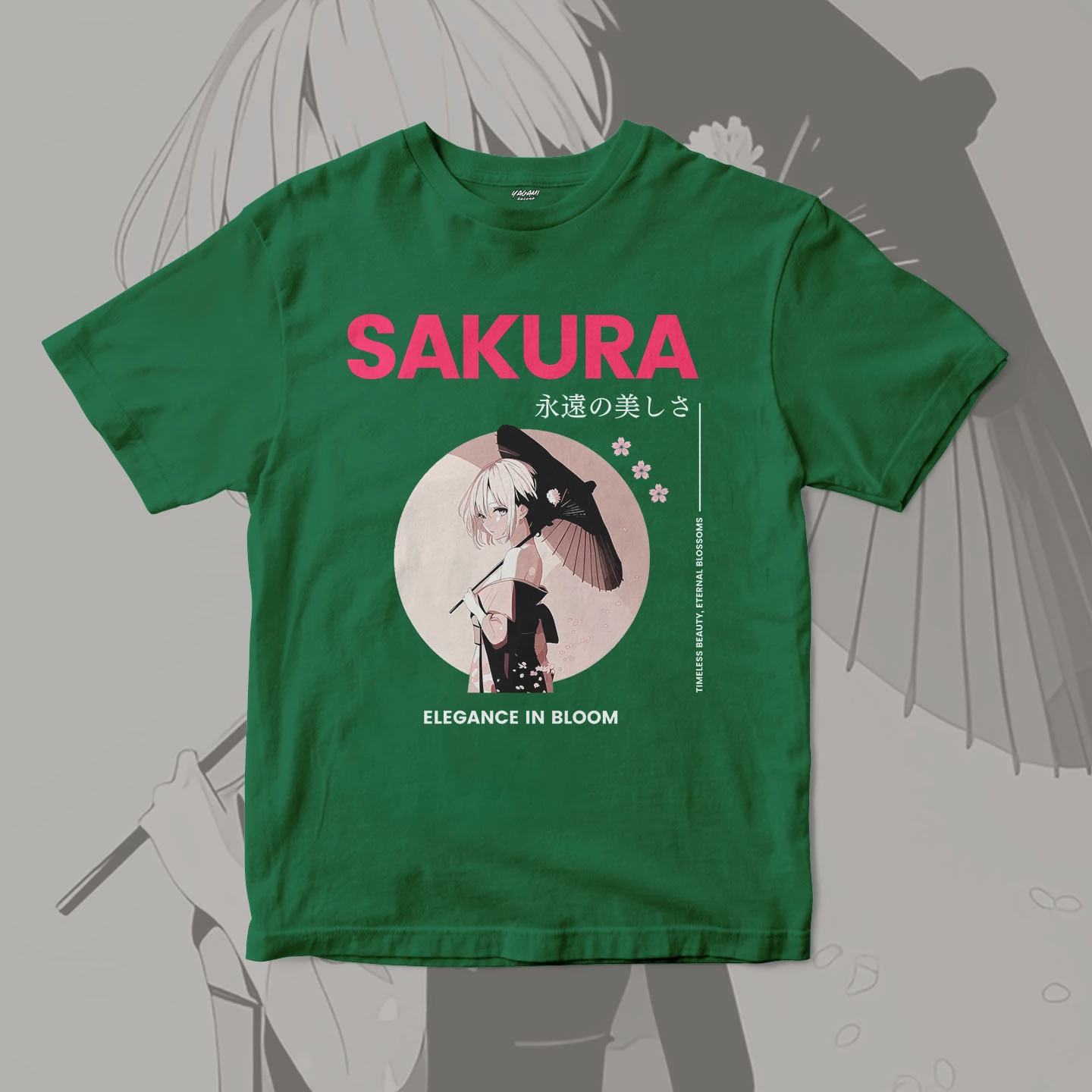 Sakura Umbrella Elegance | Unisex Jersey Short Sleeve Tee - Image 9
