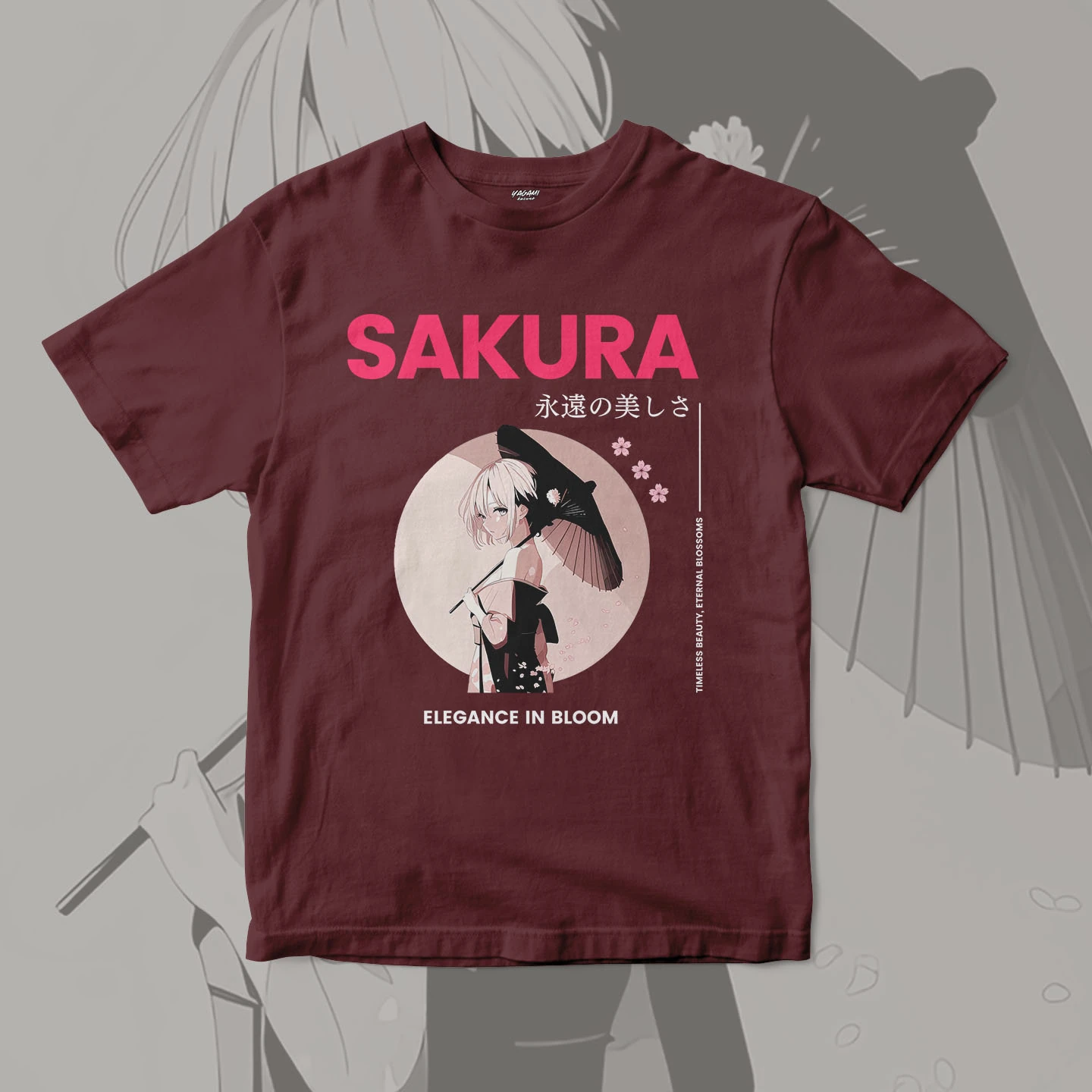 Sakura Umbrella Elegance | Unisex Jersey Short Sleeve Tee - Image 8