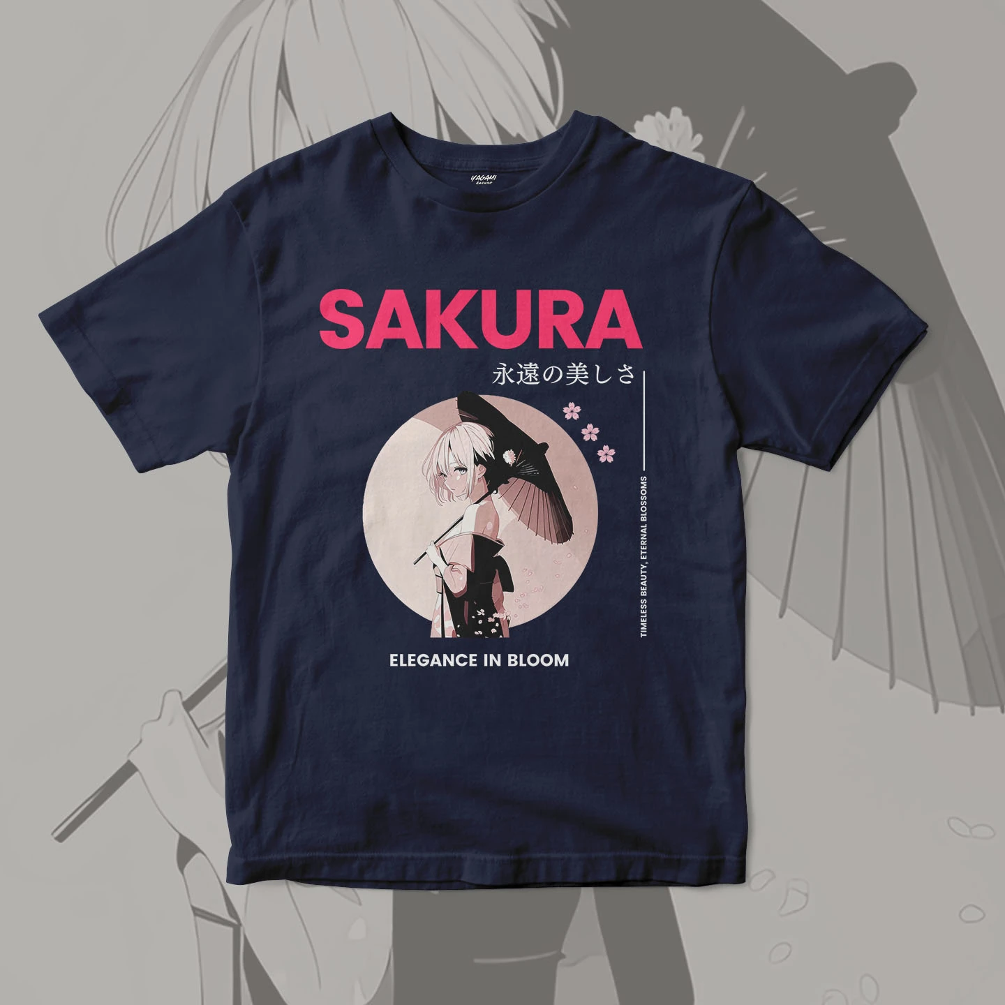 Sakura Umbrella Elegance | Unisex Jersey Short Sleeve Tee - Image 7