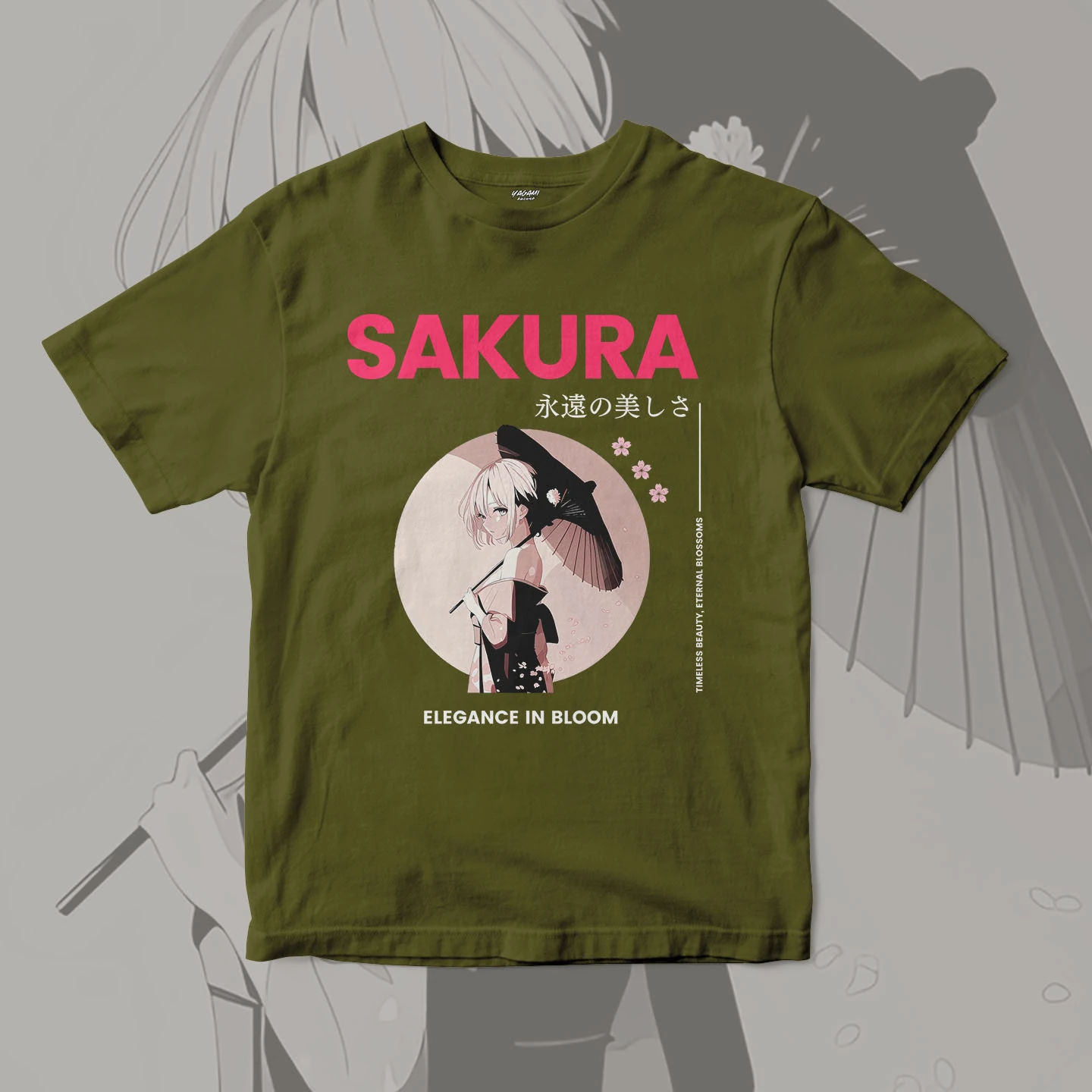 Sakura Umbrella Elegance | Unisex Jersey Short Sleeve Tee - Image 6