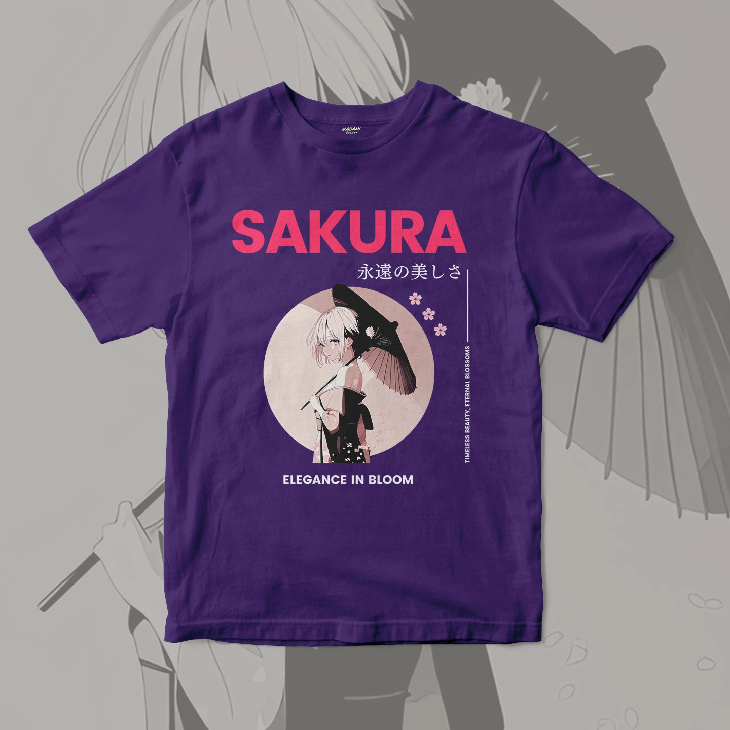 Sakura Umbrella Elegance | Unisex Jersey Short Sleeve Tee - Image 5
