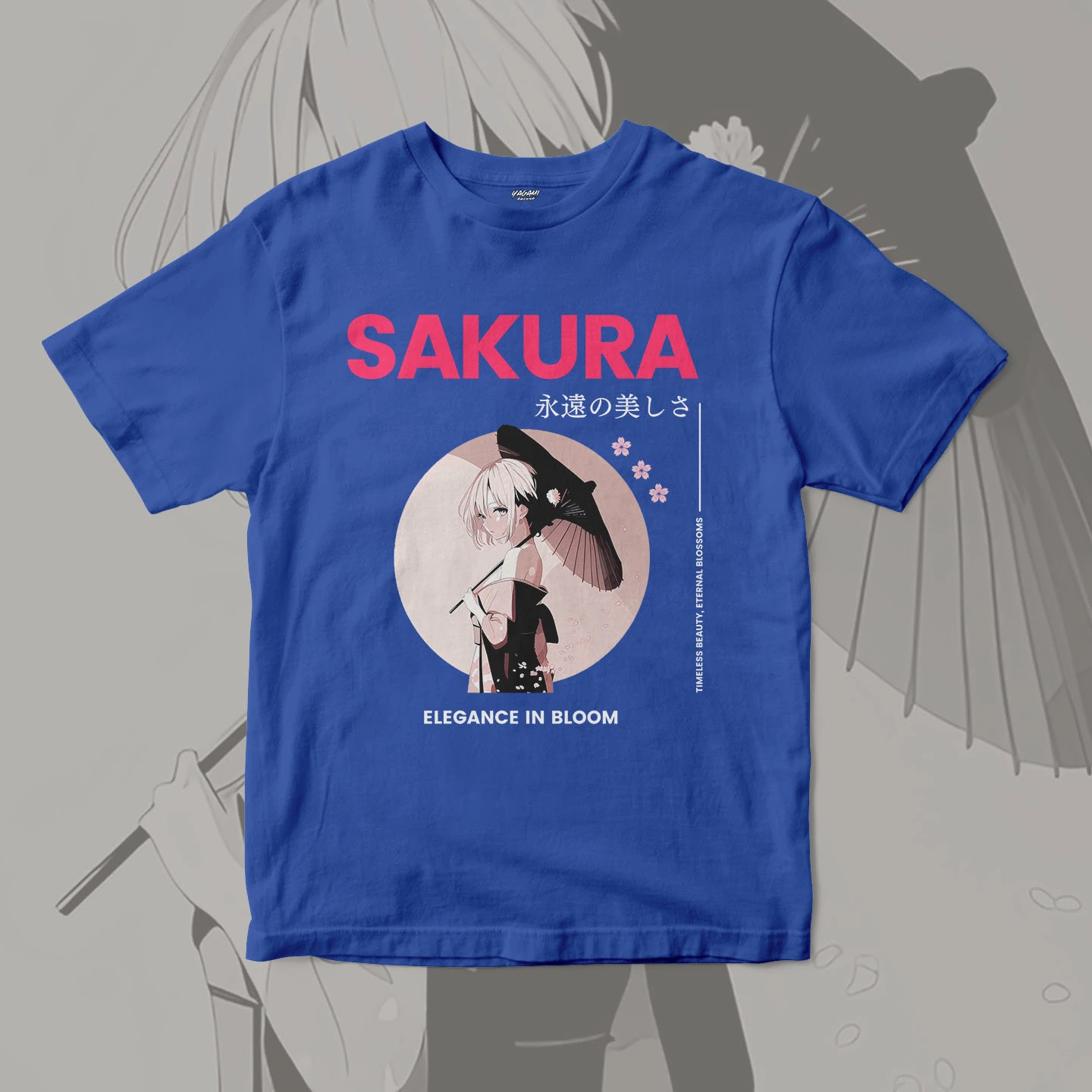 Sakura Umbrella Elegance | Unisex Jersey Short Sleeve Tee - Image 4