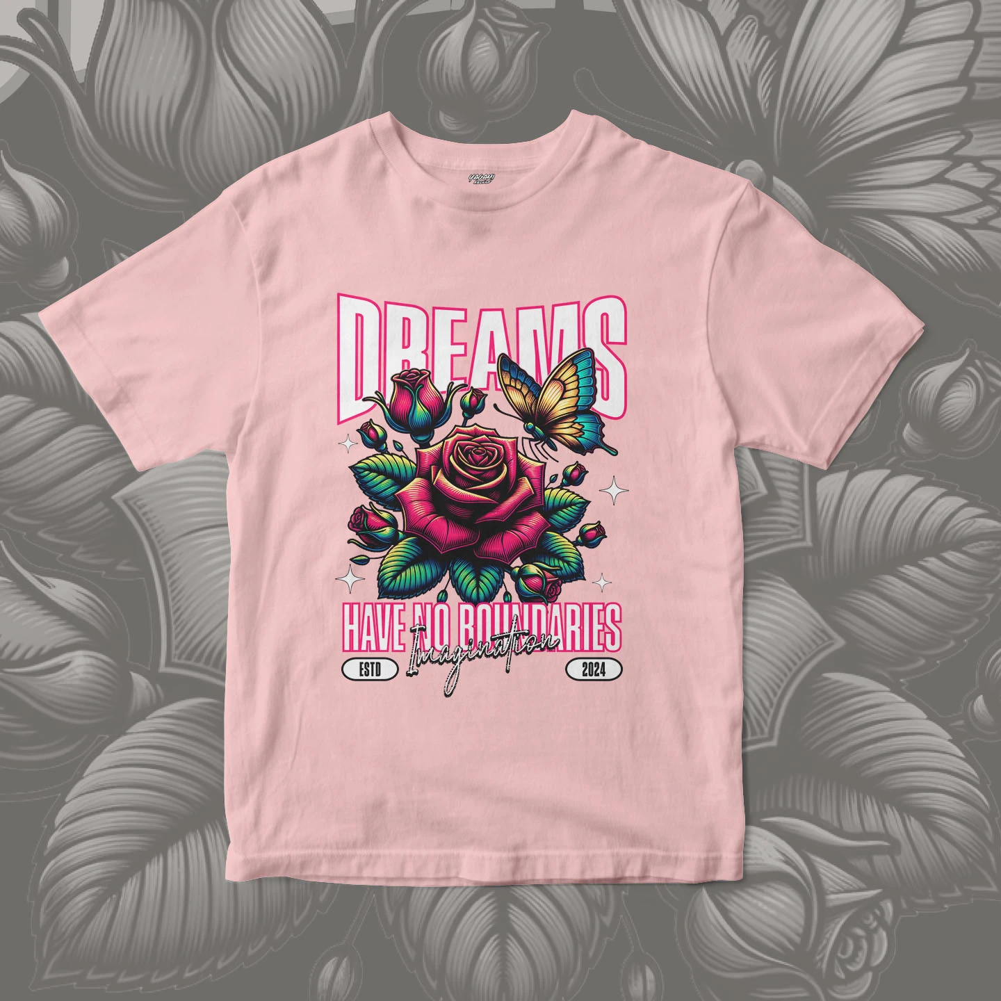 Dream Rose Wings | Unisex Jersey Short Sleeve Tee - Image 7