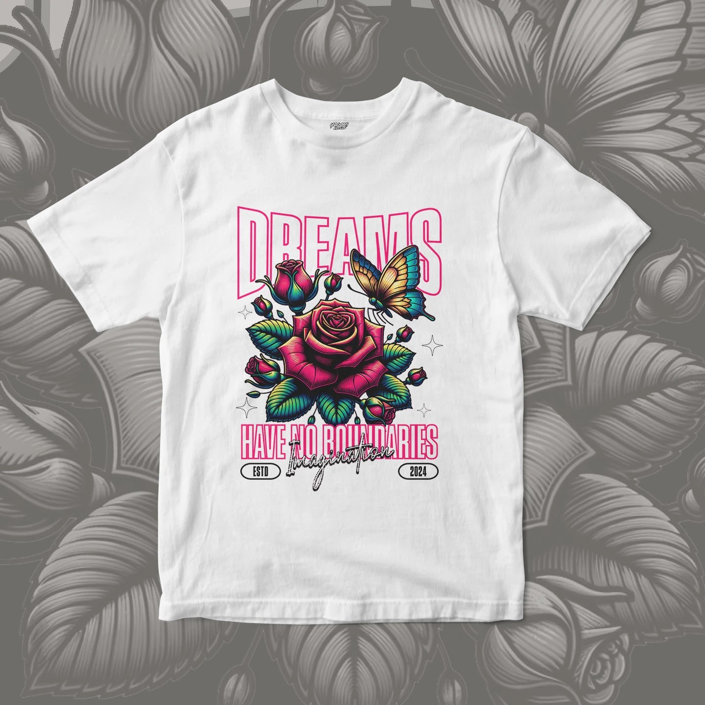 Dream Rose Wings | Unisex Jersey Short Sleeve Tee - Image 4