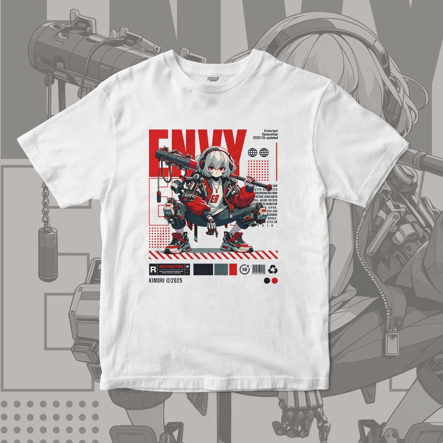 Cyber Rebel Girl | Unisex Jersey Short Sleeve Tee - Image 3