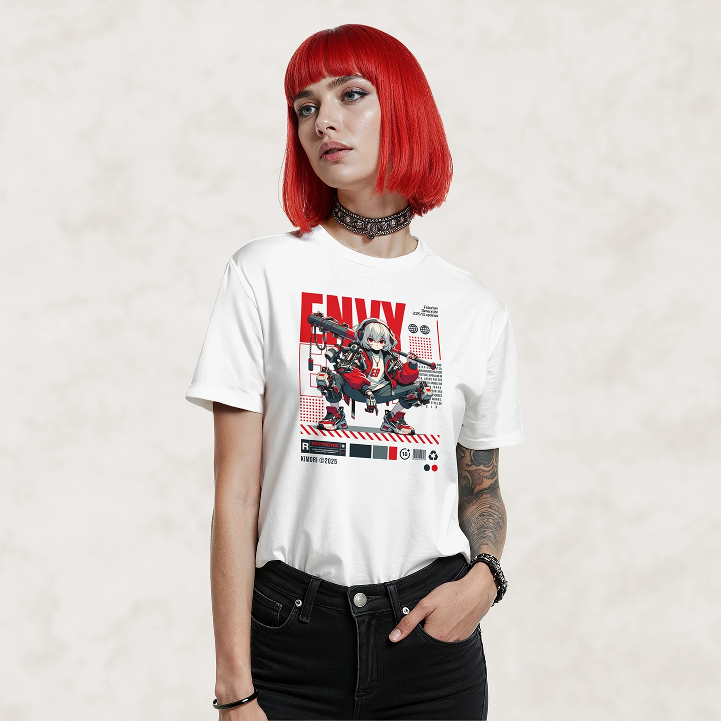 Cyber Rebel Girl | Unisex Jersey Short Sleeve Tee - Image 2