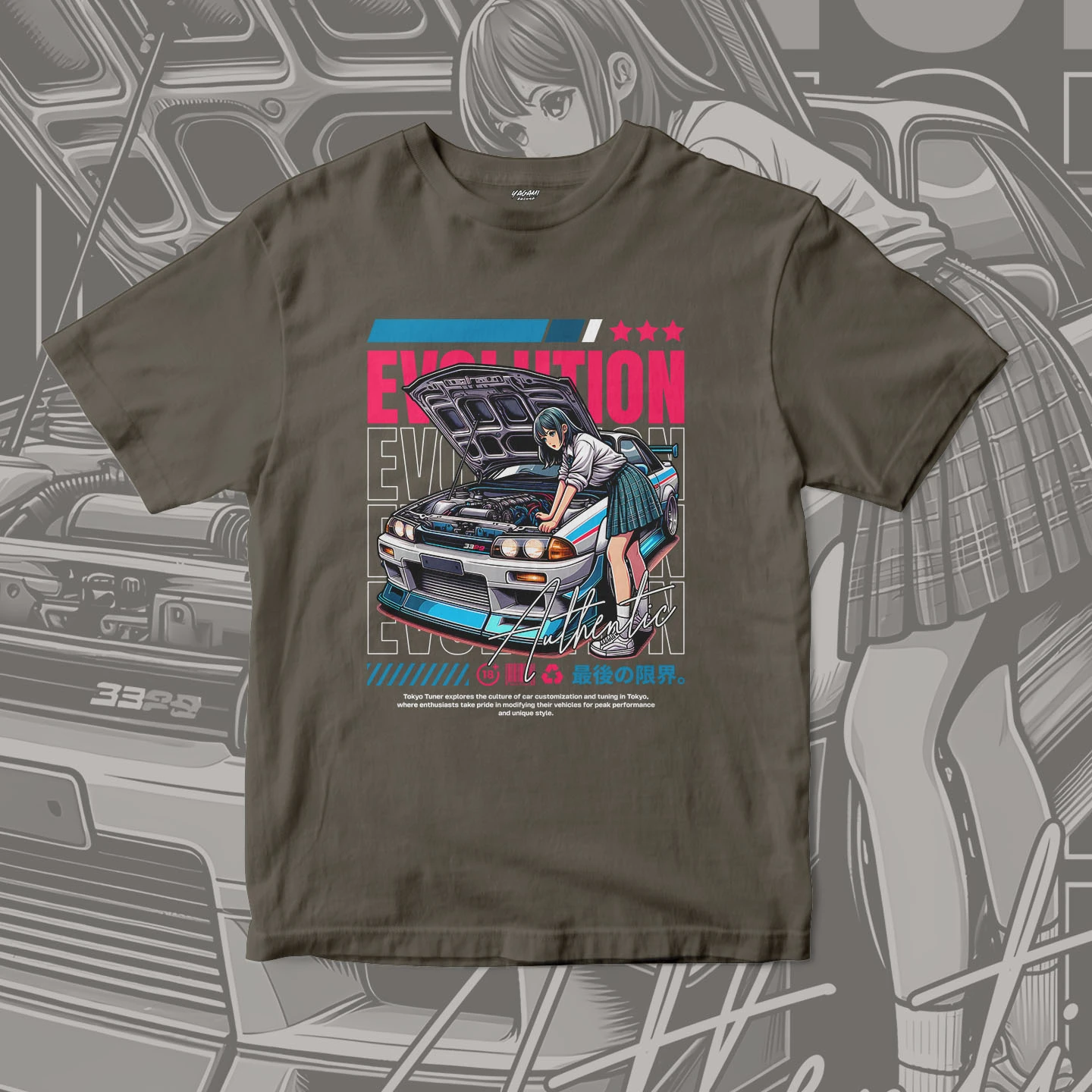 Garage Anime Evolution | Unisex Jersey Short Sleeve Tee - Image 14