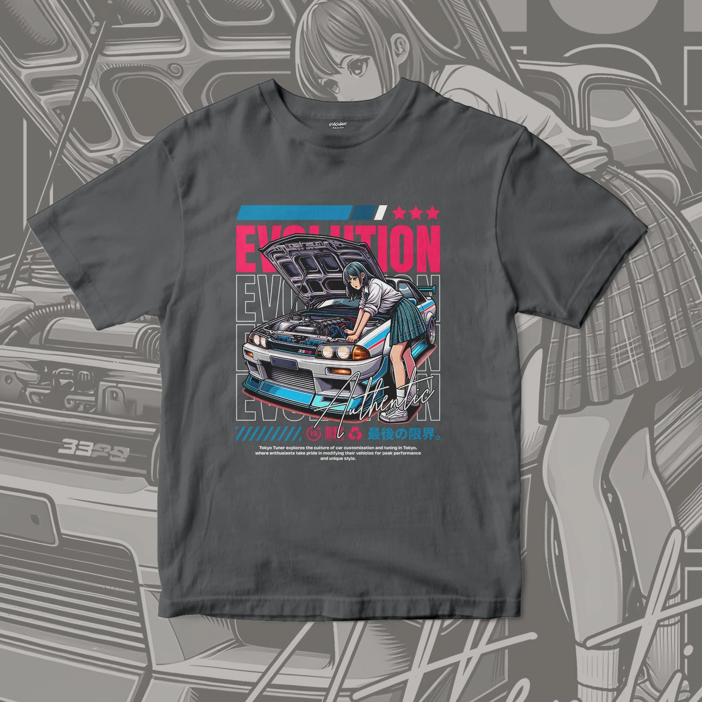 Garage Anime Evolution | Unisex Jersey Short Sleeve Tee - Image 13