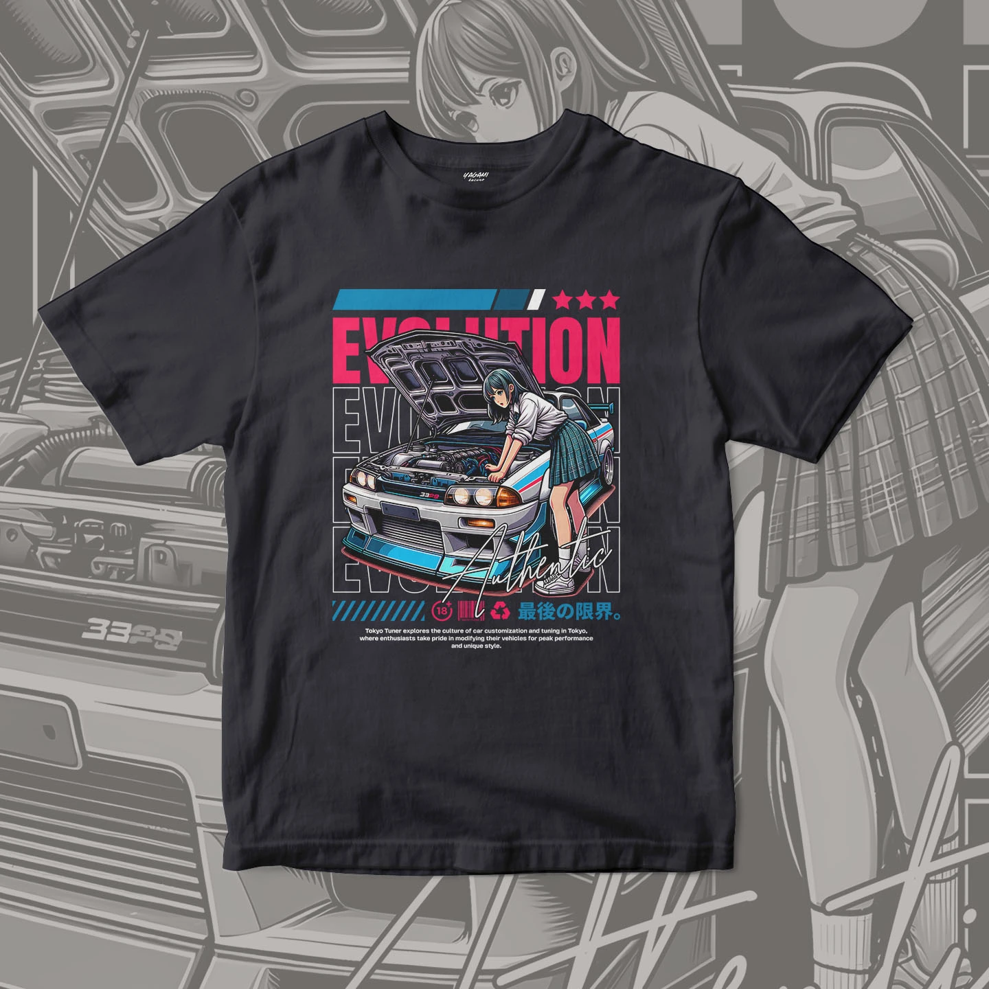 Garage Anime Evolution | Unisex Jersey Short Sleeve Tee - Image 11