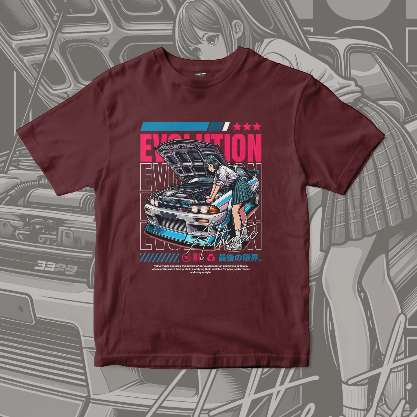 Garage Anime Evolution | Unisex Jersey Short Sleeve Tee - Image 8