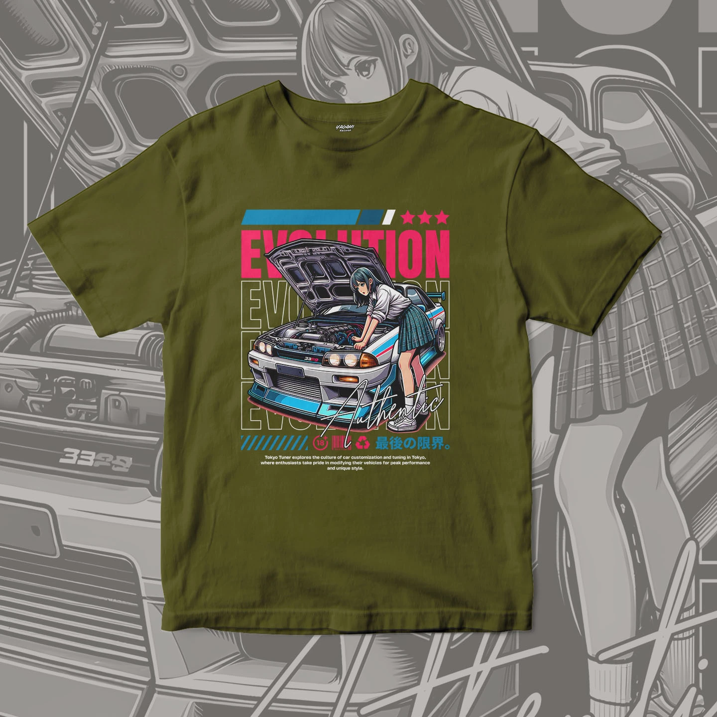 Garage Anime Evolution | Unisex Jersey Short Sleeve Tee - Image 6