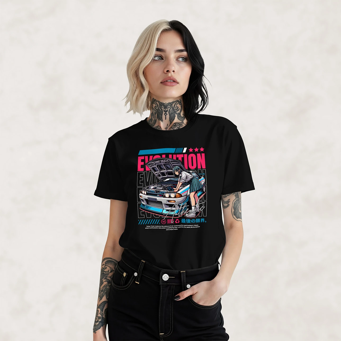 Garage Anime Evolution | Unisex Jersey Short Sleeve Tee - Image 2