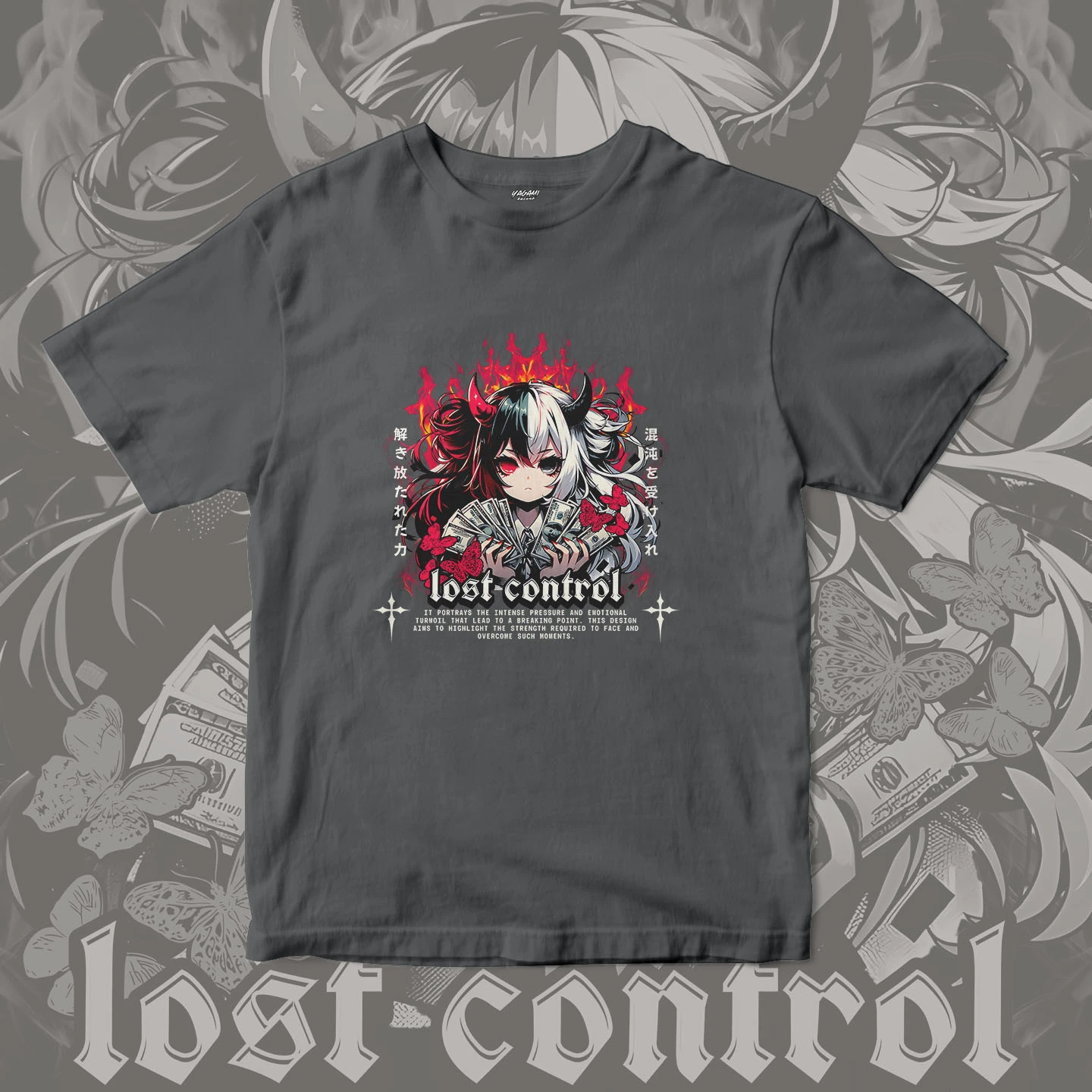 Lost Control Demon Girl | Unisex Jersey Short Sleeve Tee - Image 13