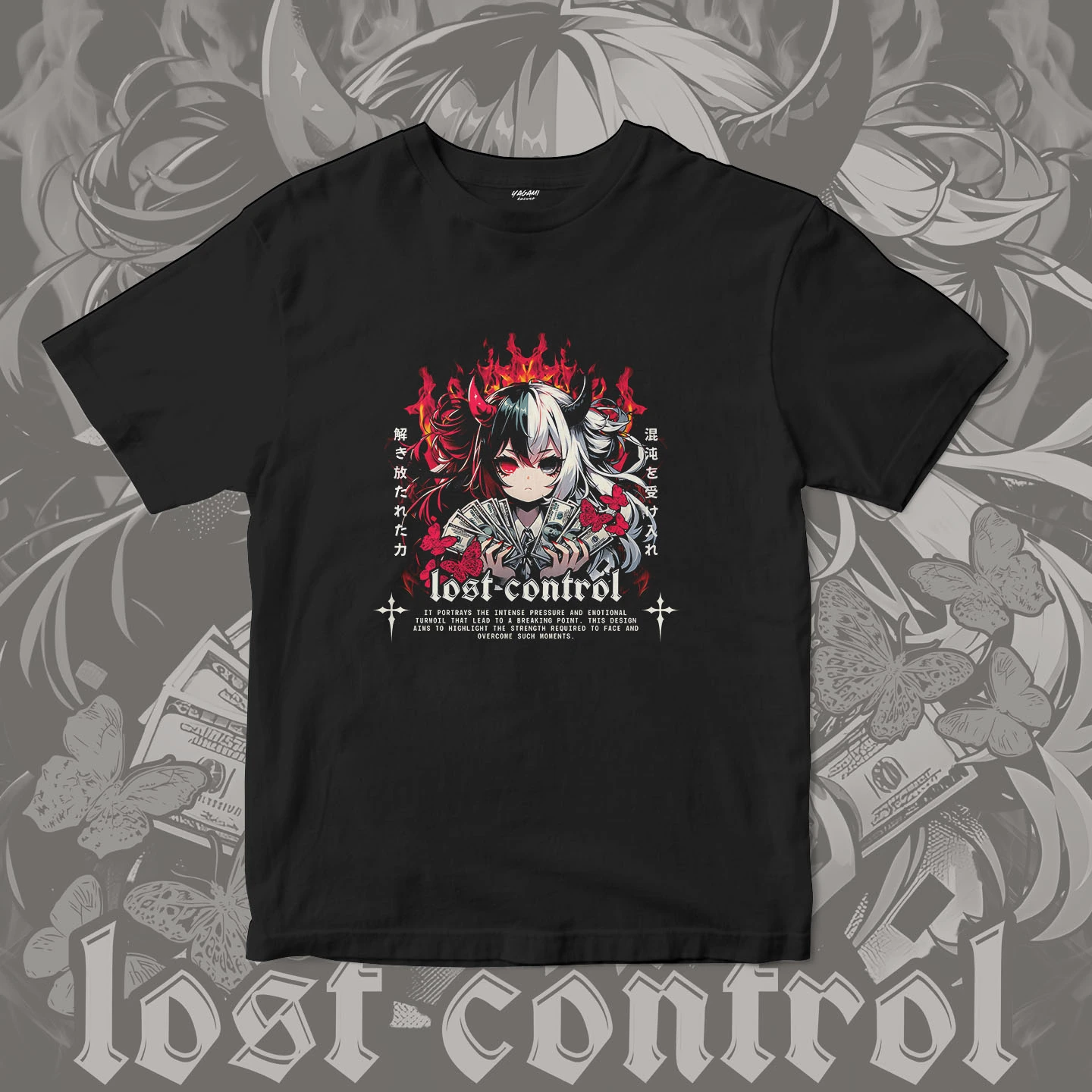 Lost Control Demon Girl | Unisex Jersey Short Sleeve Tee - Image 3