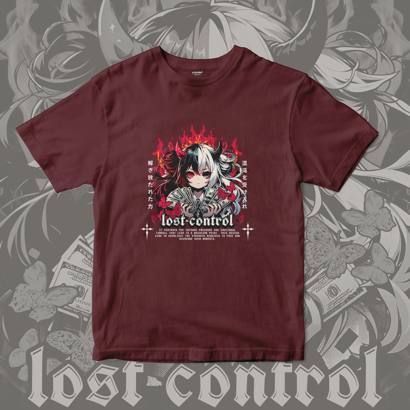 Lost Control Demon Girl | Unisex Jersey Short Sleeve Tee - Image 8