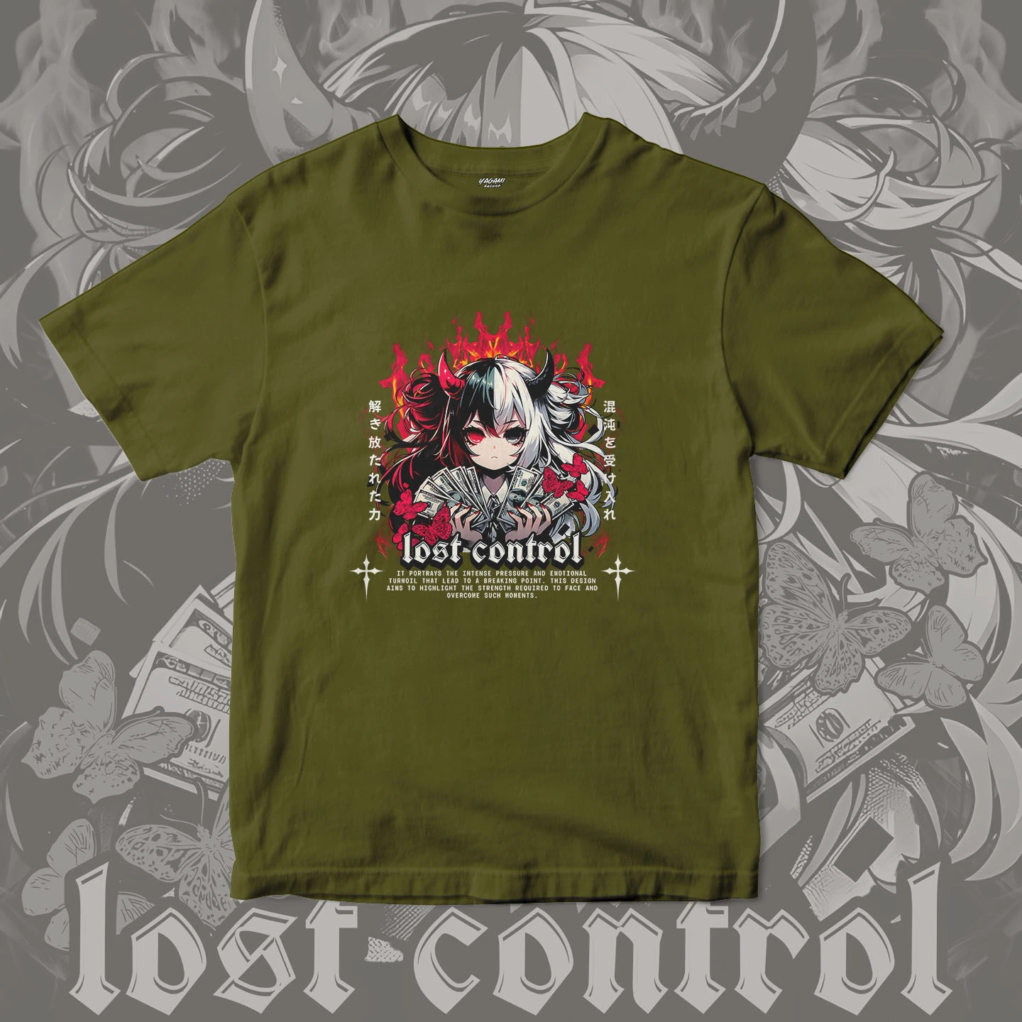 Lost Control Demon Girl | Unisex Jersey Short Sleeve Tee - Image 6