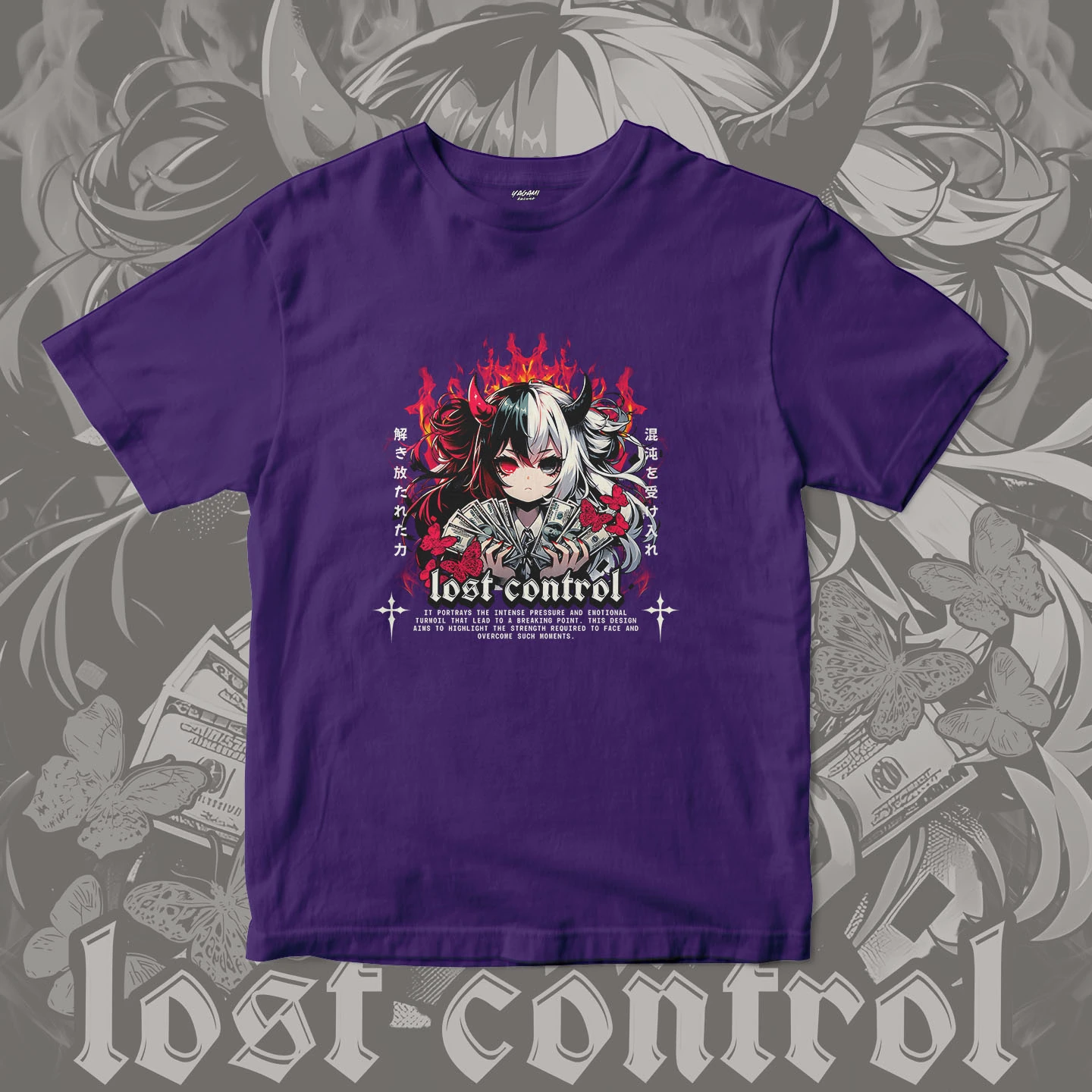 Lost Control Demon Girl | Unisex Jersey Short Sleeve Tee - Image 5