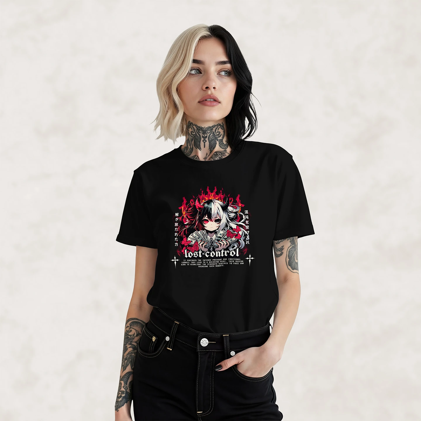 Lost Control Demon Girl | Unisex Jersey Short Sleeve Tee - Image 2