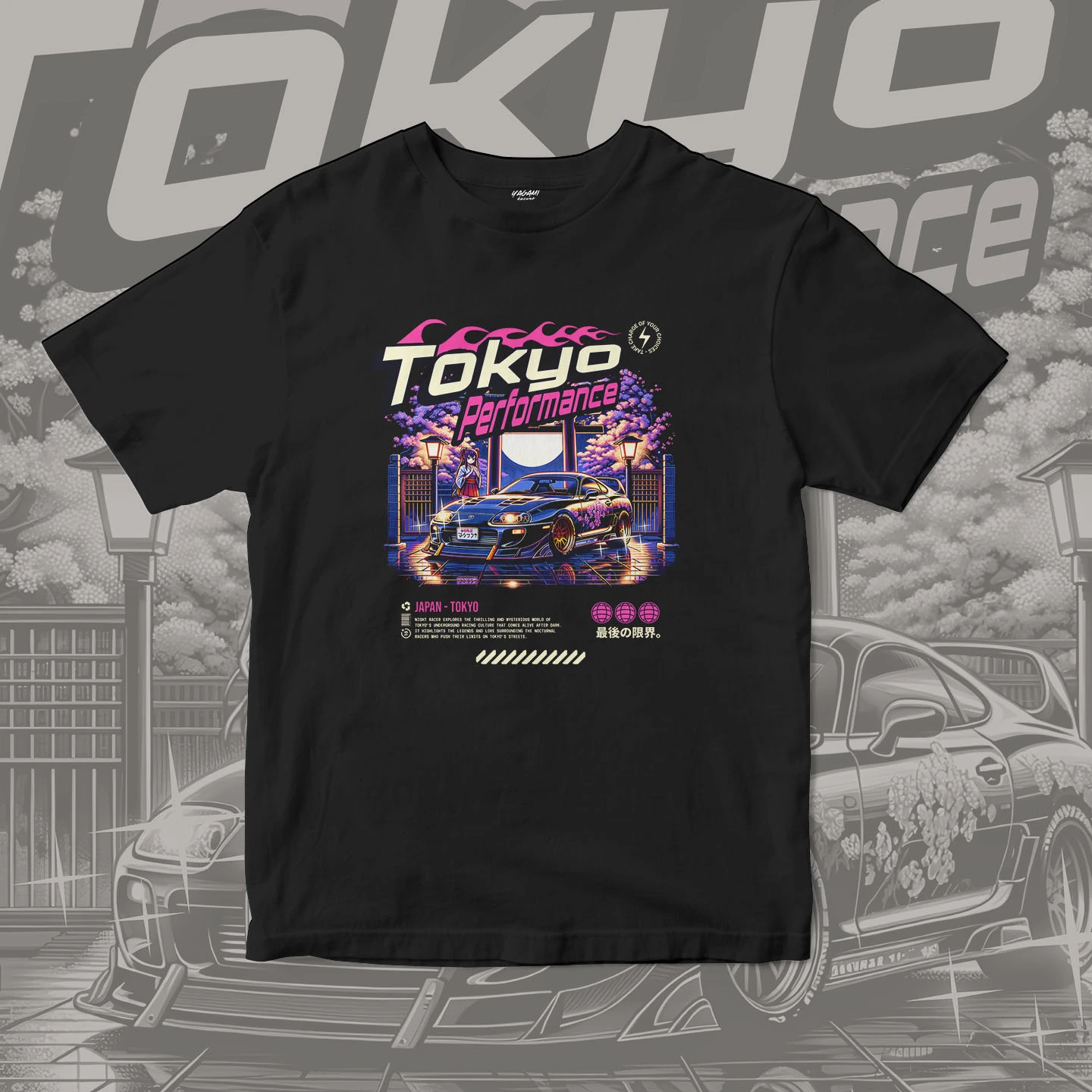 Tokyo Night Racer | Unisex Jersey Short Sleeve Tee - Image 3