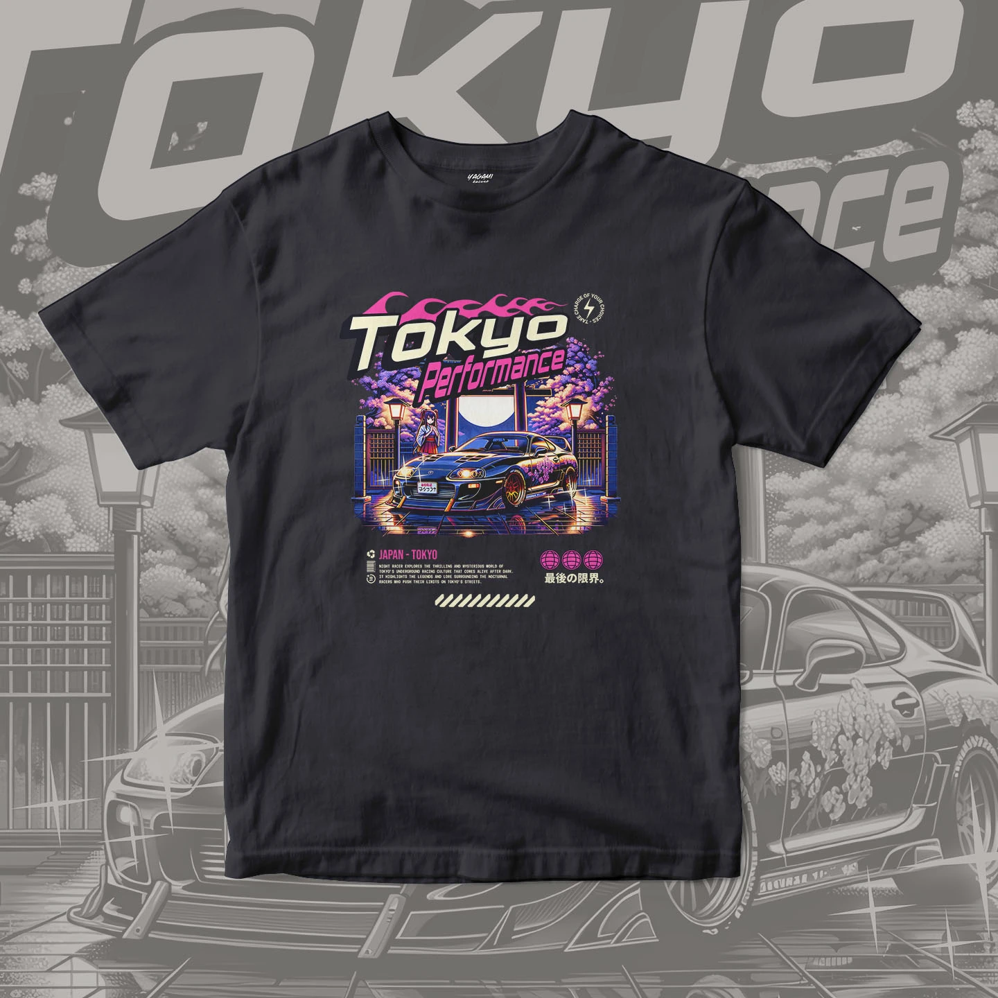 Tokyo Night Racer | Unisex Jersey Short Sleeve Tee - Image 11