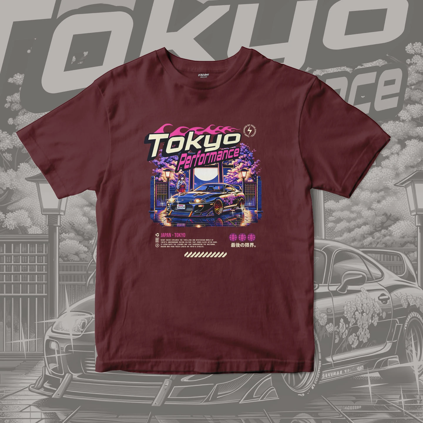 Tokyo Night Racer | Unisex Jersey Short Sleeve Tee - Image 8
