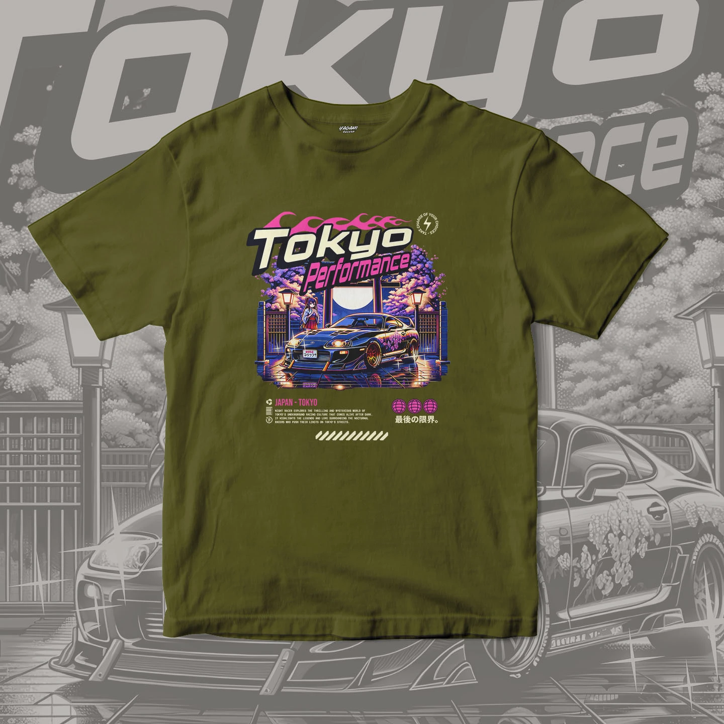 Tokyo Night Racer | Unisex Jersey Short Sleeve Tee - Image 6